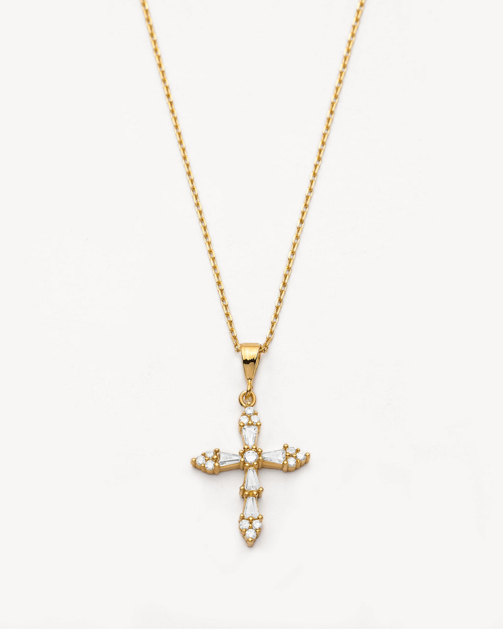Gold Vermeil Dainty Cross Necklace - Faith Jewelry