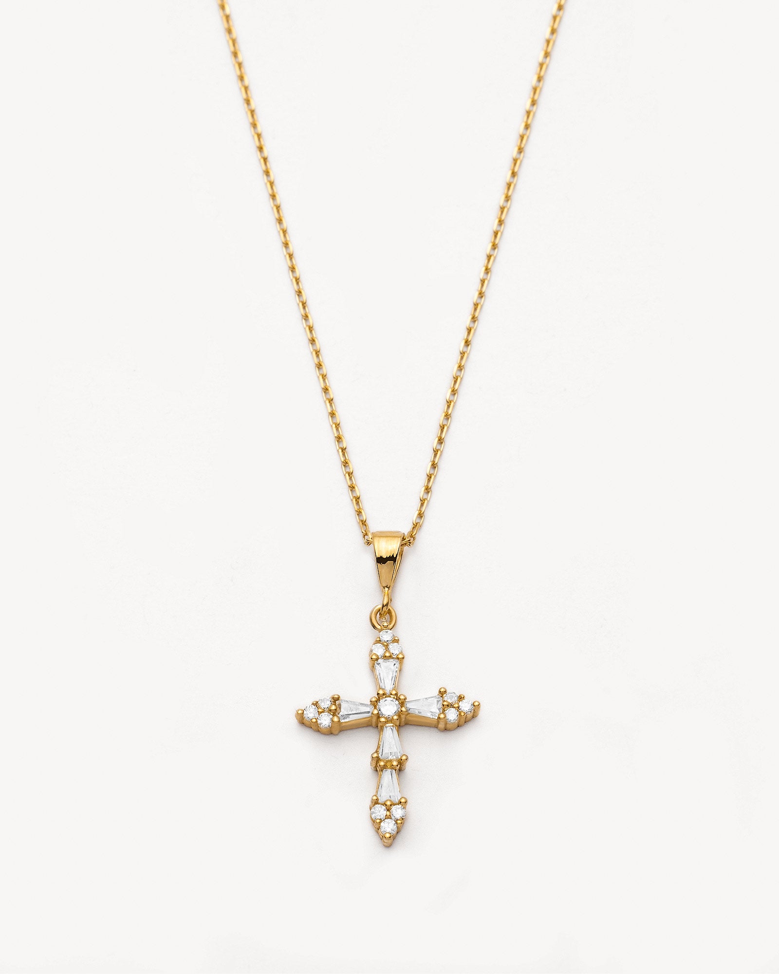 Gold Vermeil Dainty Cross Necklace - Faith Jewelry