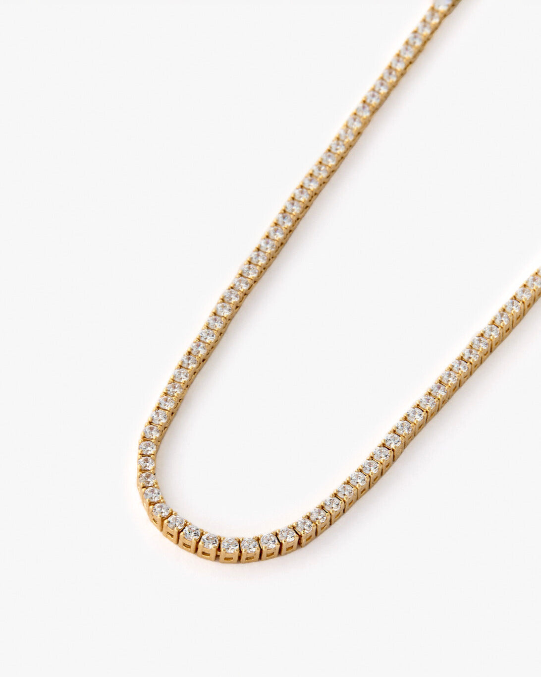 2mm Tennis Necklace, Classic Sparkle - 18k Gold Vermeil