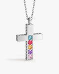 Cross Birthstone Necklace