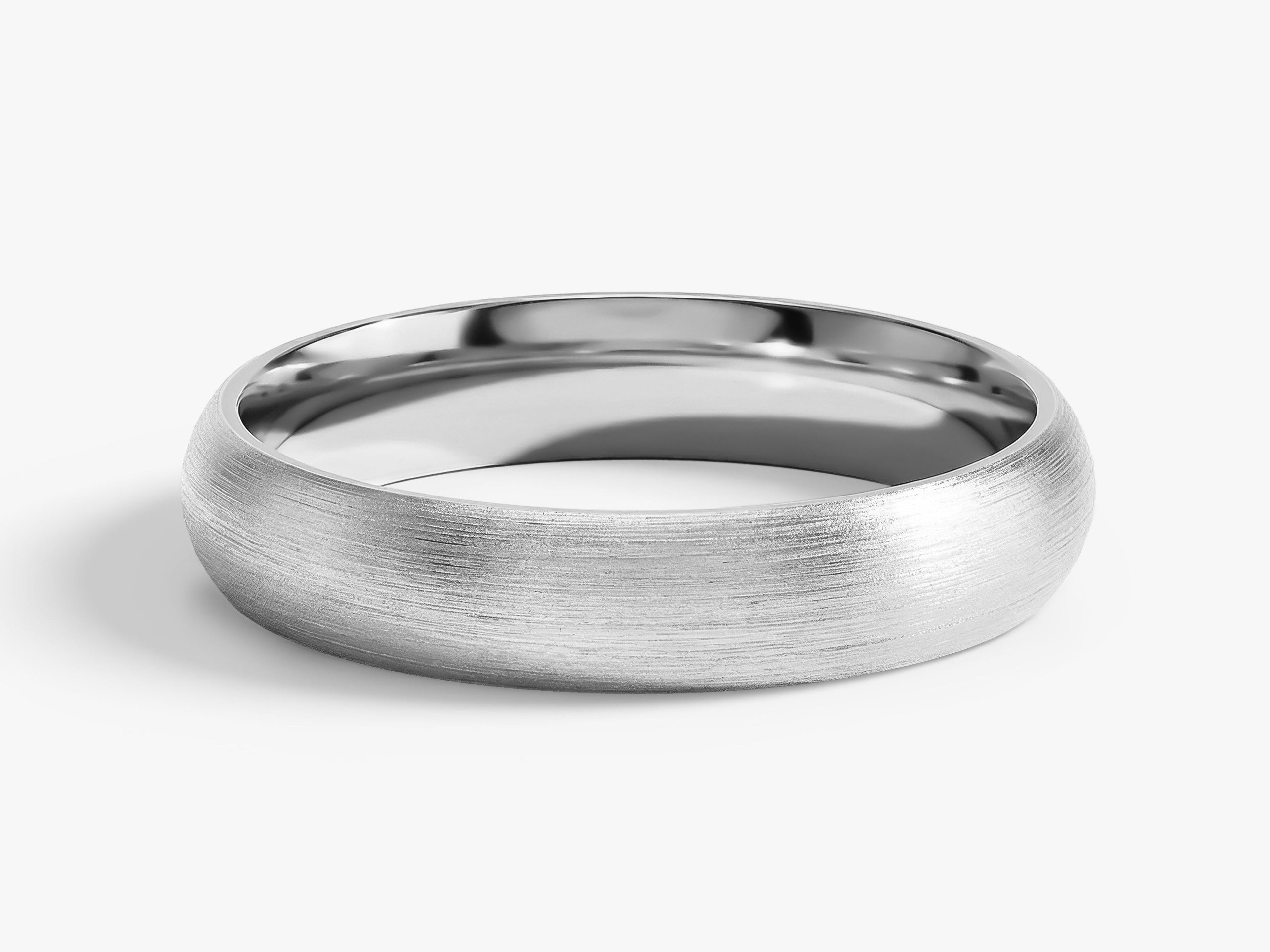 4mm Classic Dome Wedding Band - Matte Brushed