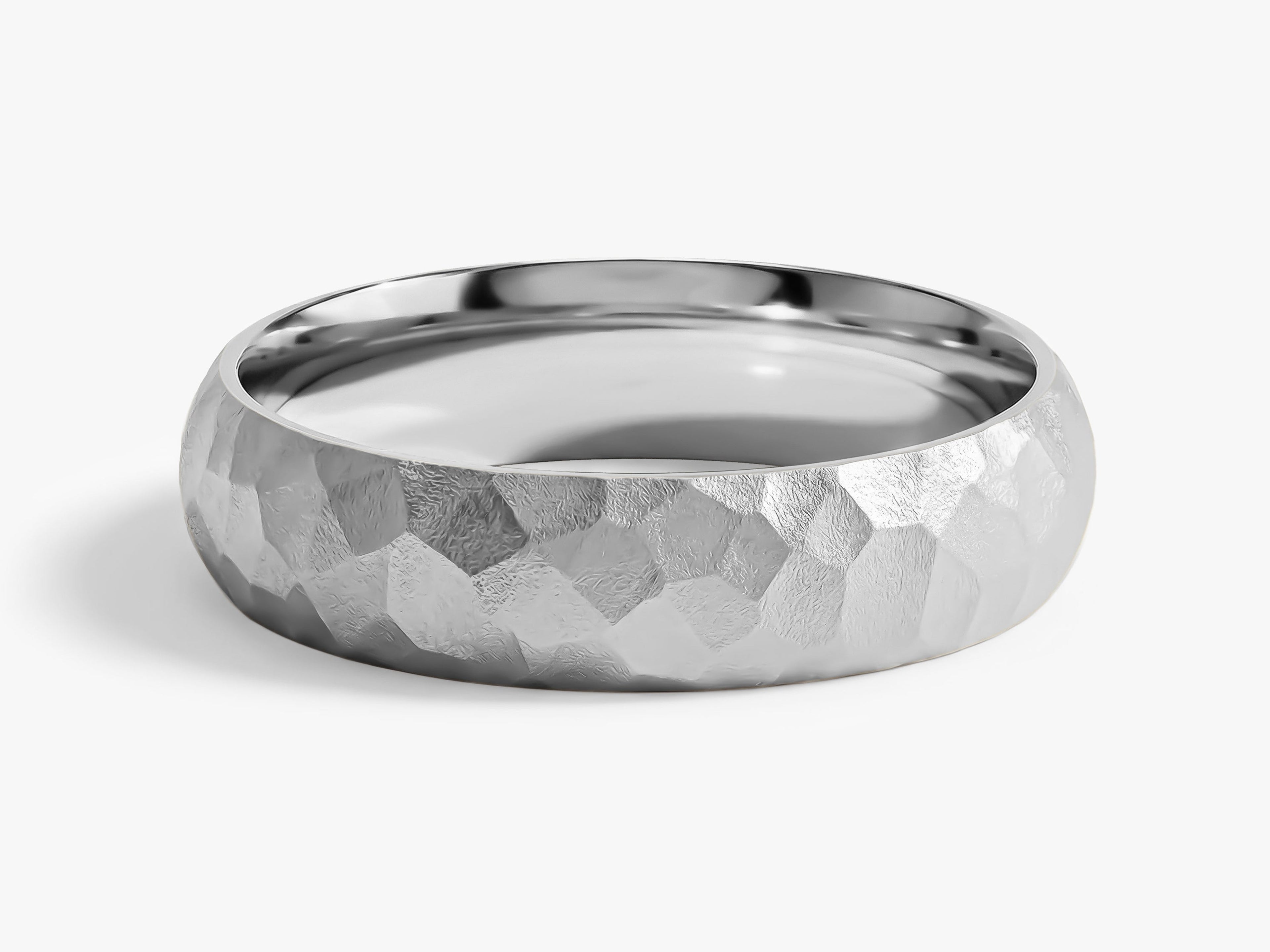 5mm Hammered Dome Wedding Band