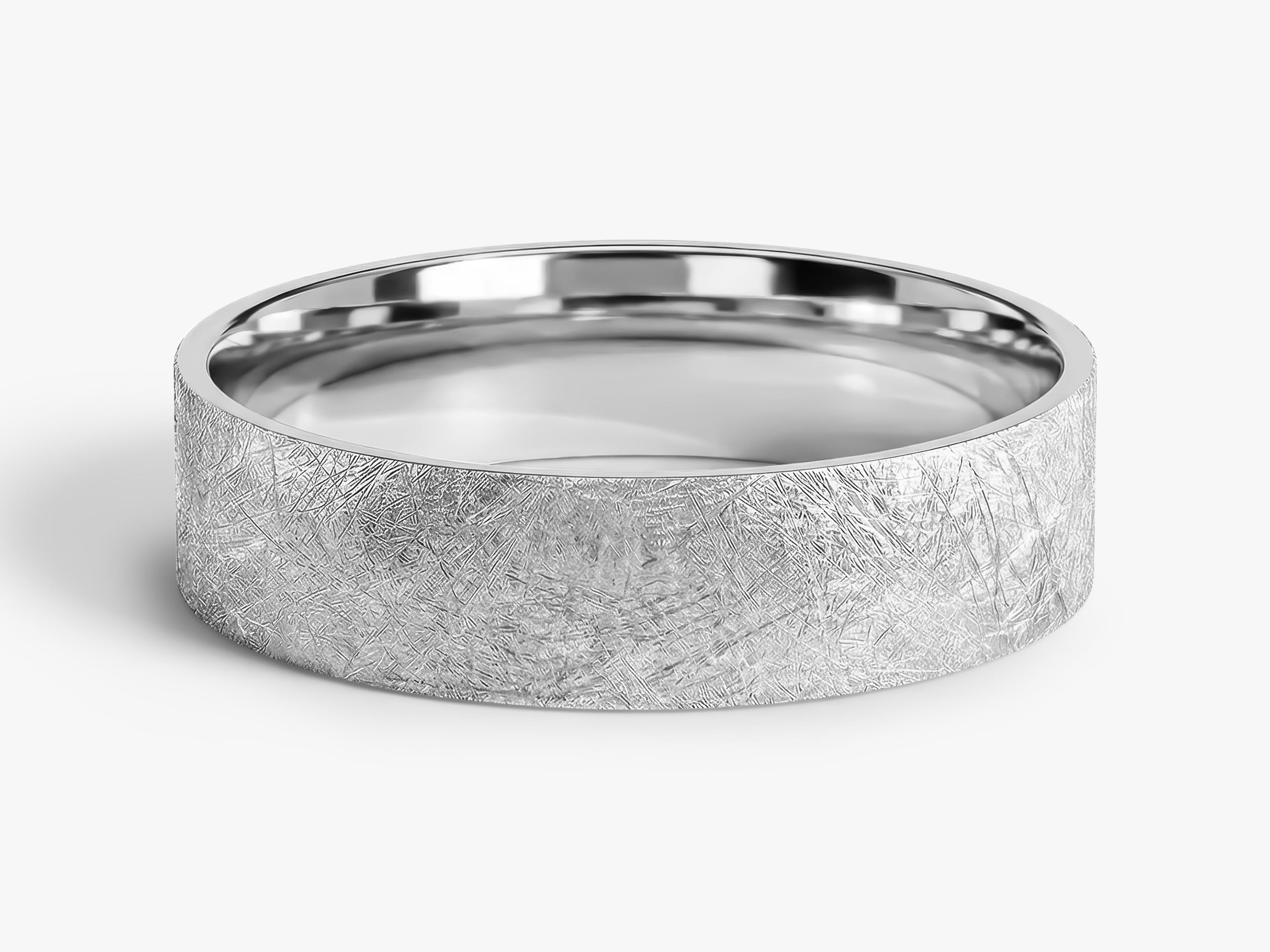 5mm Flat Wedding Band with Ice Matte Finish