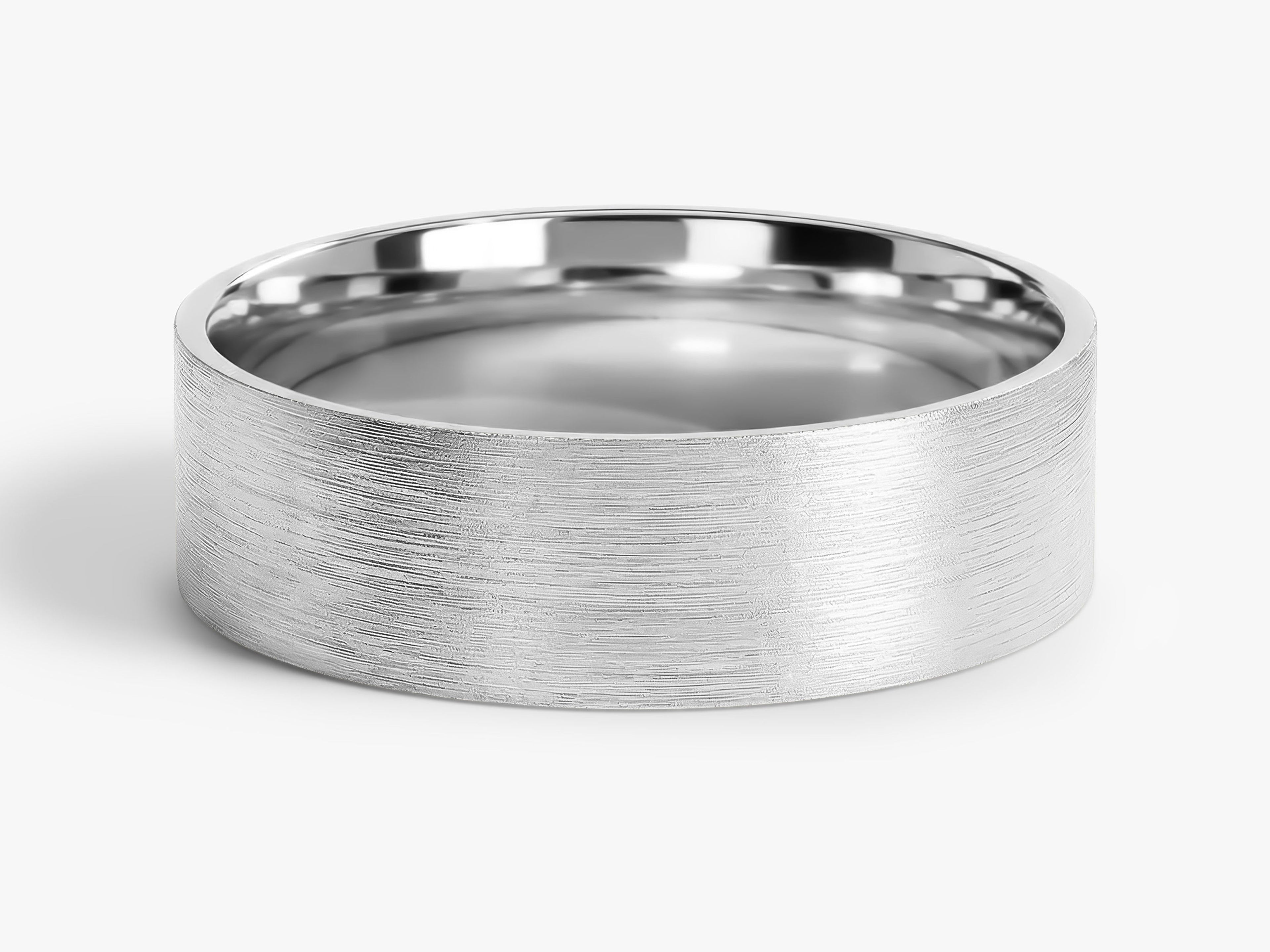 6mm Classic Flat Wedding Band - Matte Brushed