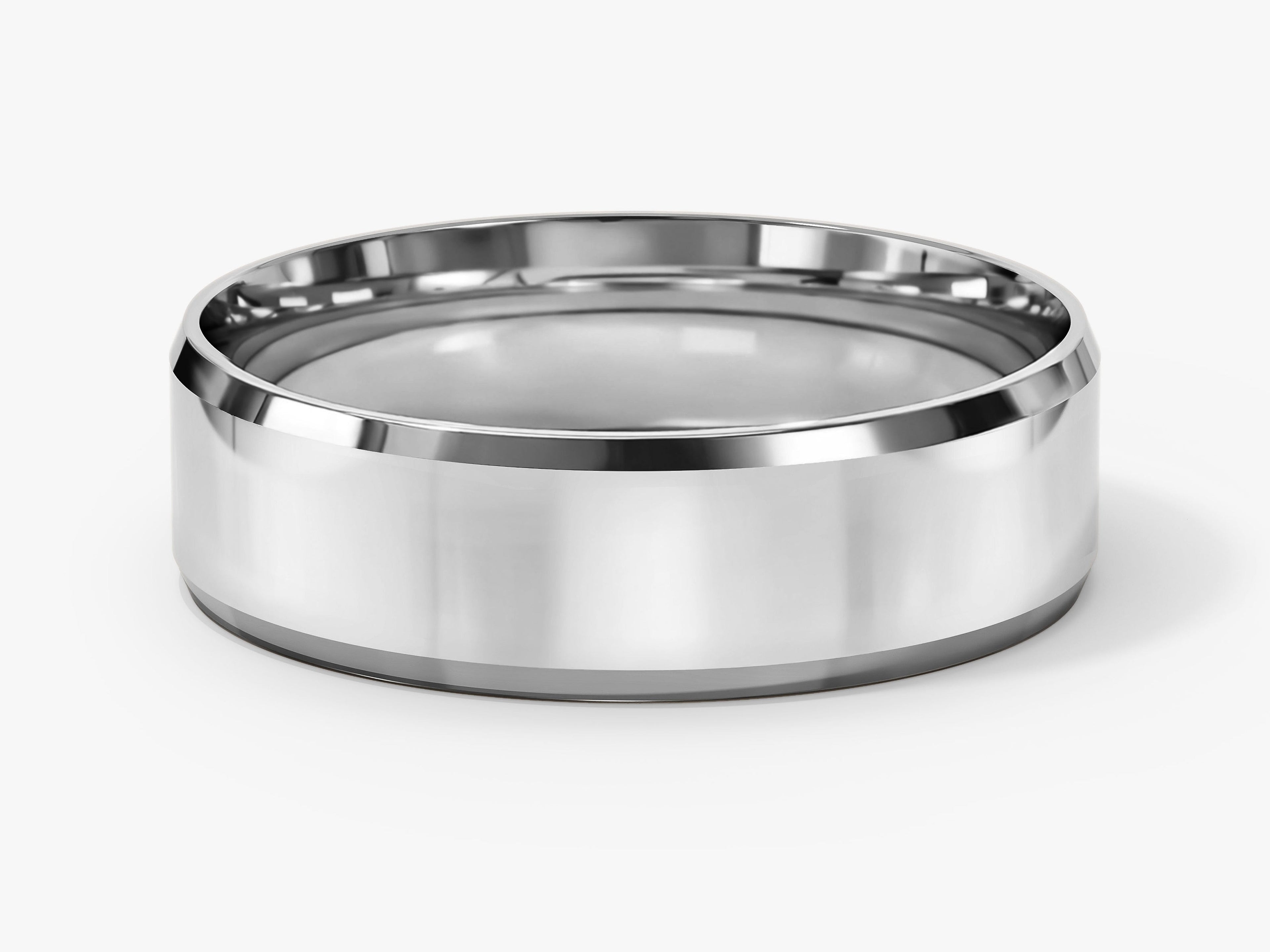 6mm Beveled Edge Wedding Band