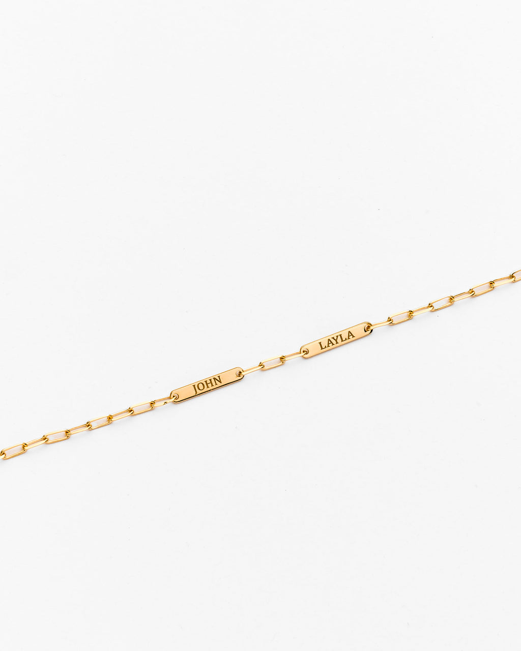 Silver Engraved Dainty Name Bar Bracelet - 18k Gold Vermeil