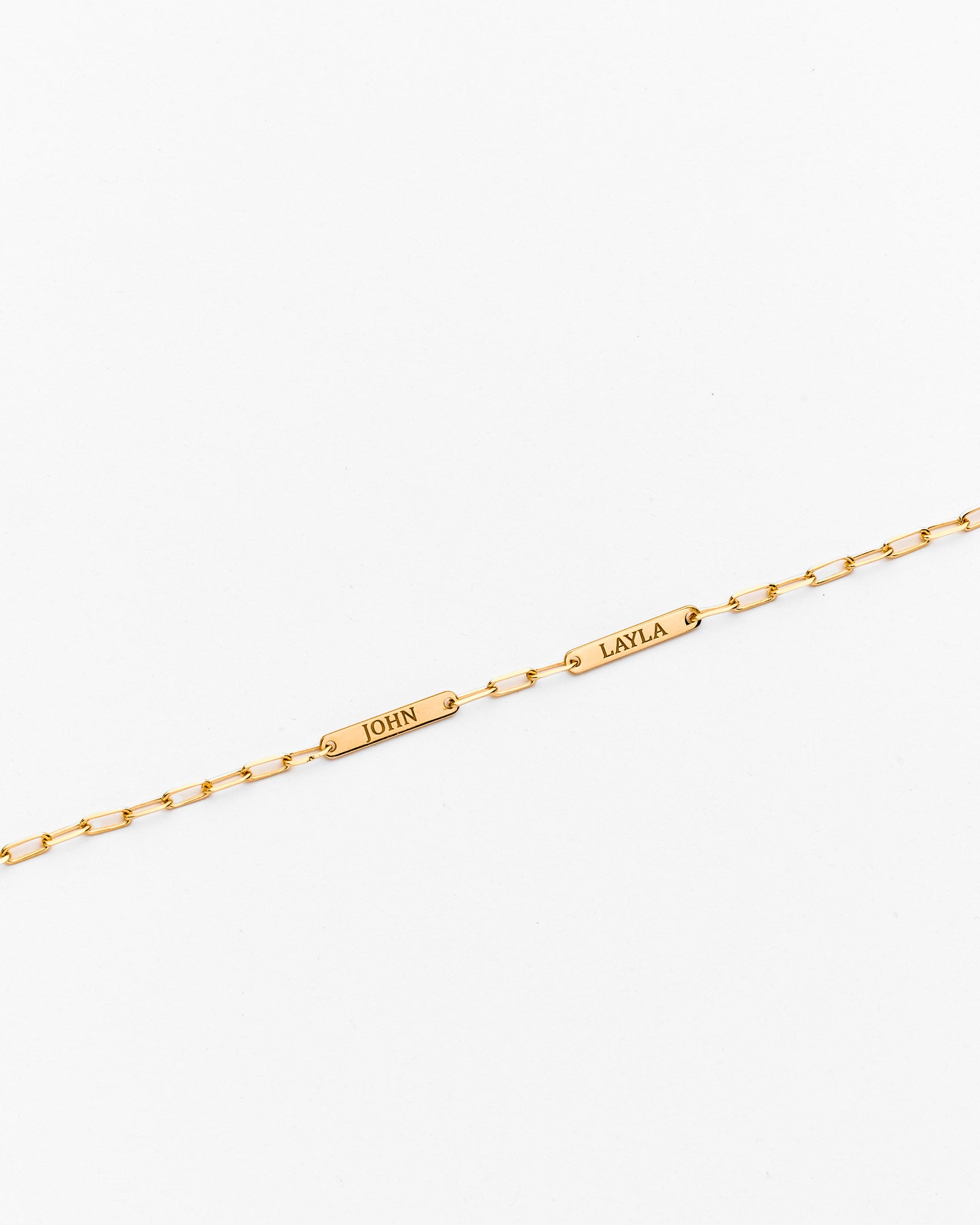 Silver Engraved Dainty Name Bar Bracelet - 18k Gold Vermeil
