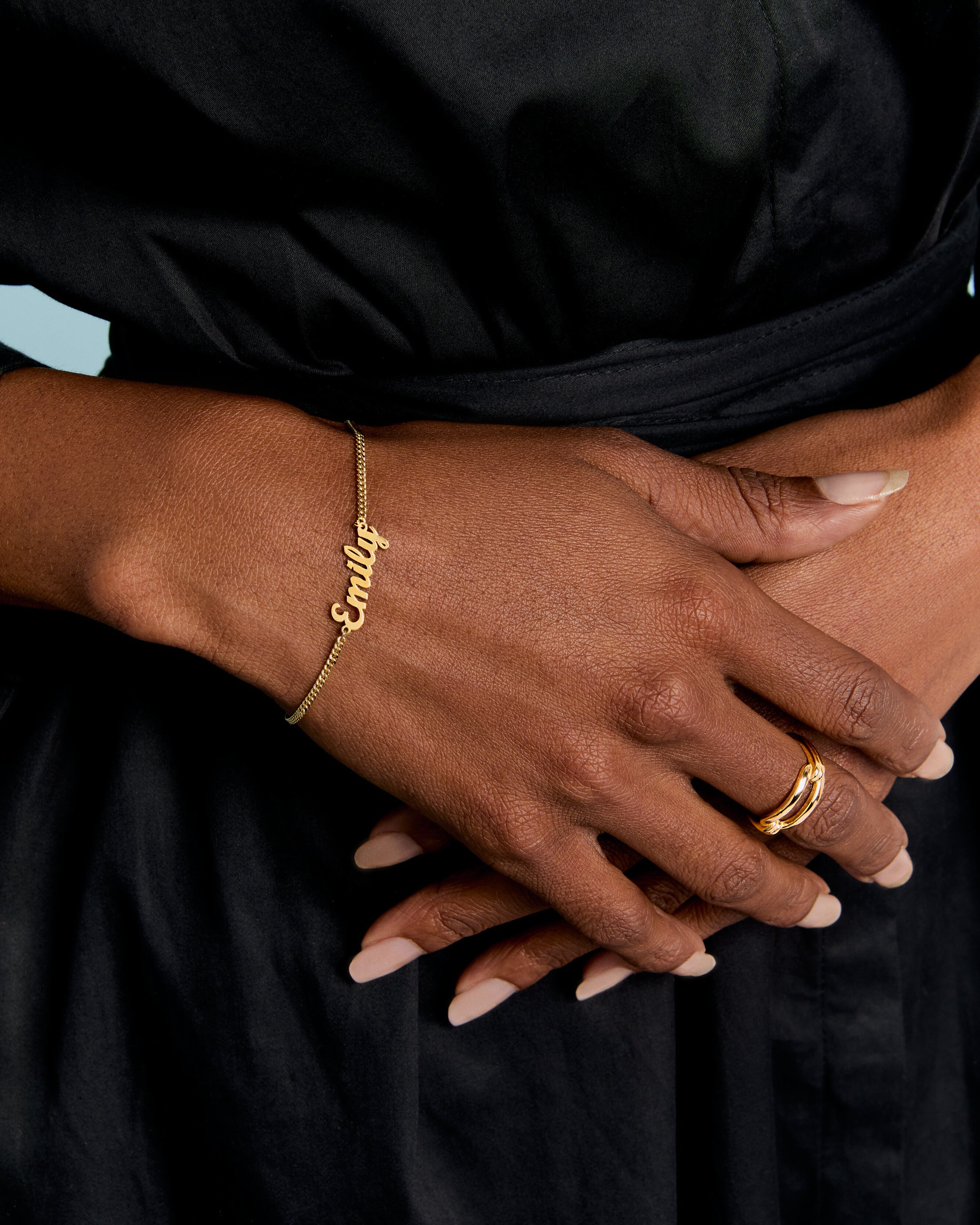 925k Silver Dainty Name Bracelet - 925k Sterling Silver