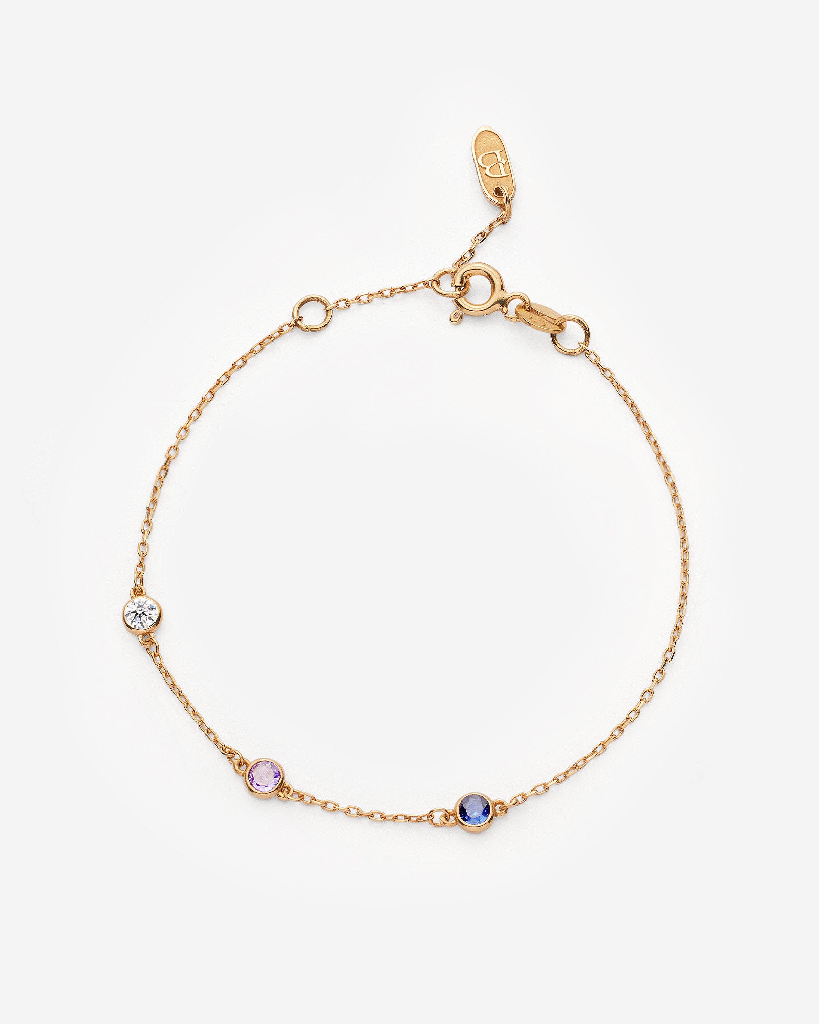 Personalized Family Birthstone Bracelet - 18k Gold Vermeil