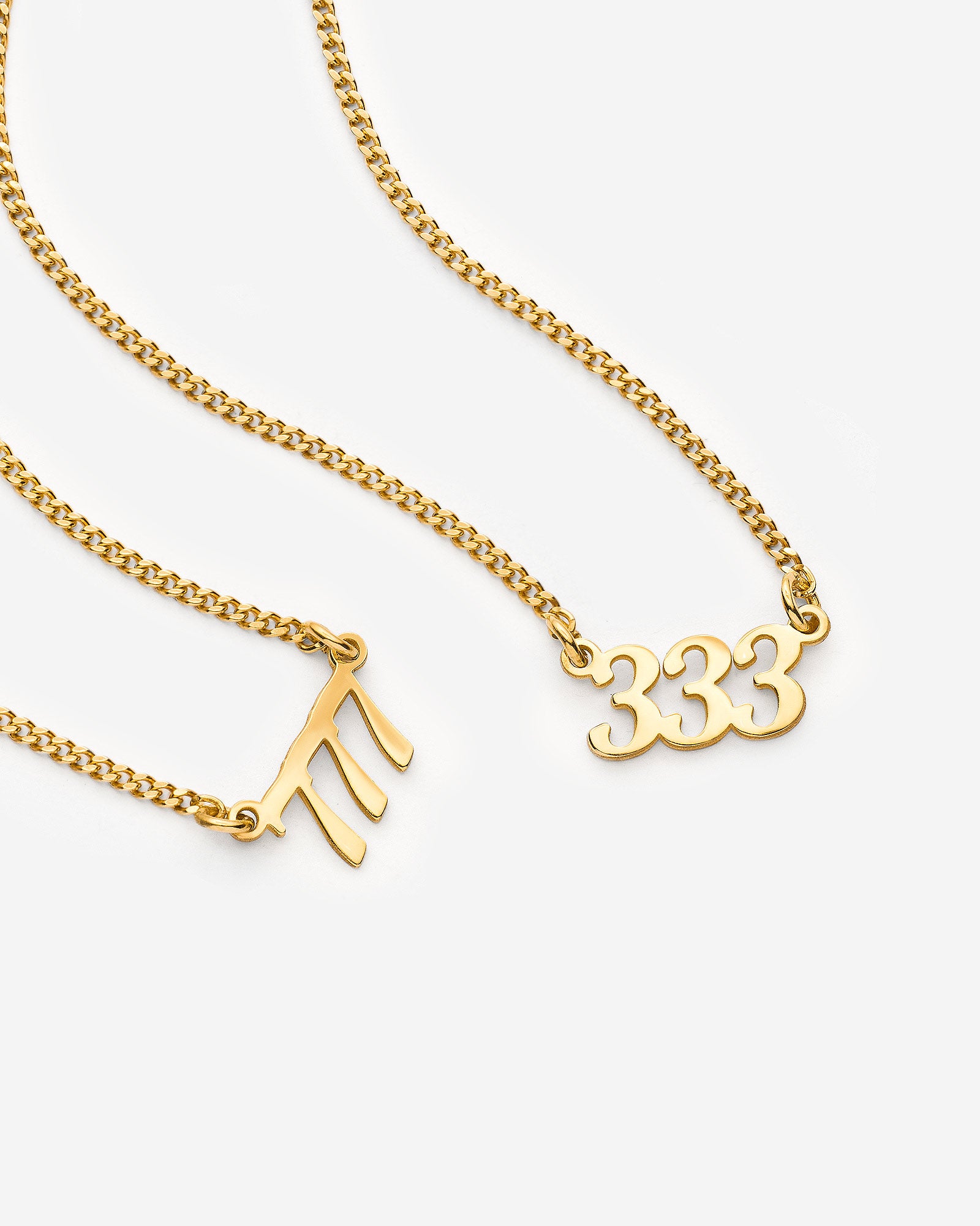 Angel Number Layered Gold Necklace – 222 333 444 - Lucky Jewelry