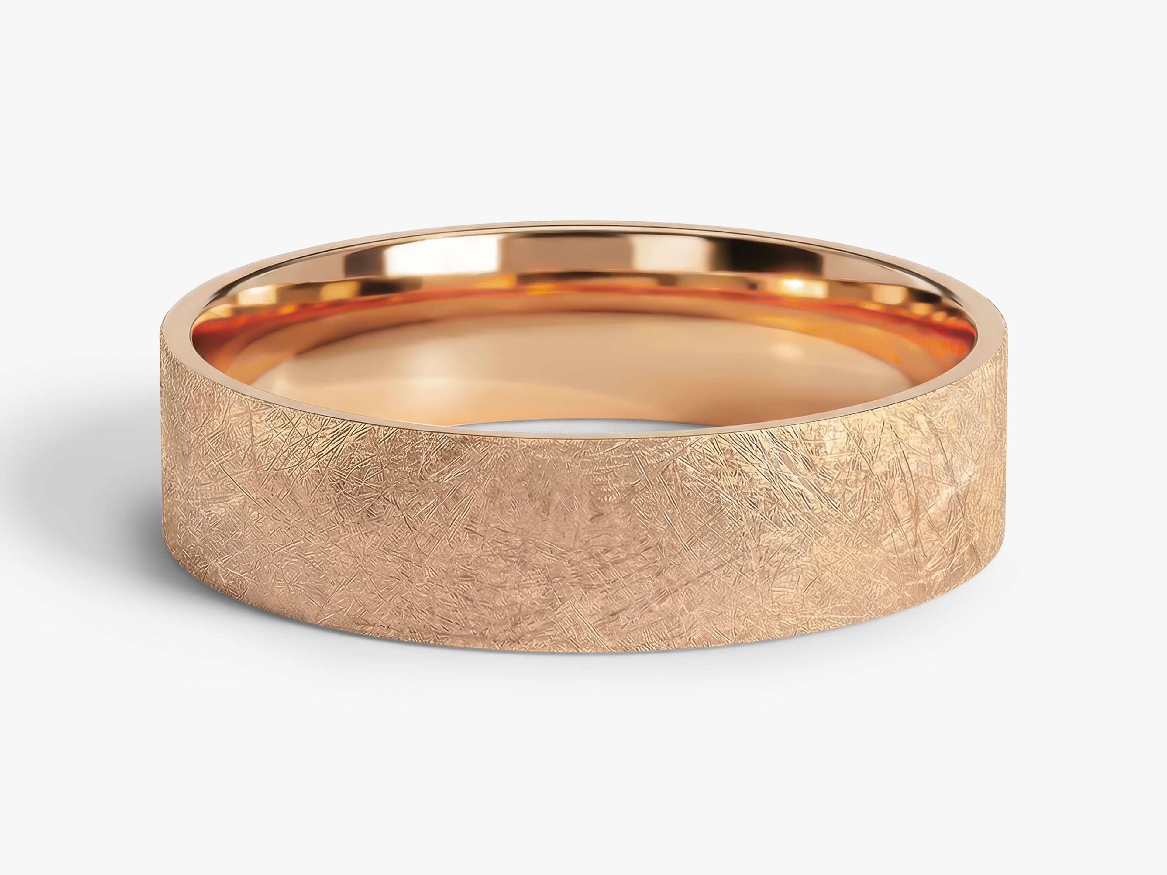 5mm Flat Wedding Band with Ice Matte Finish