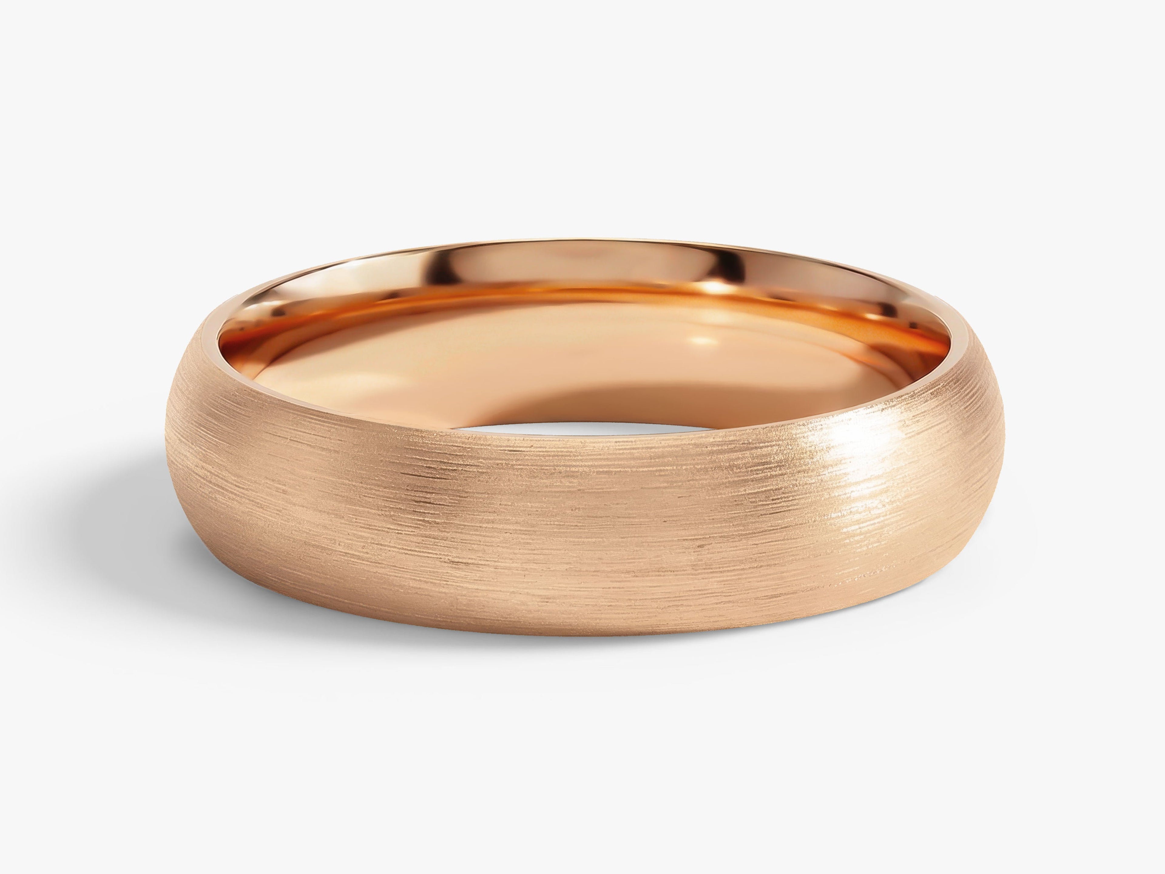5mm Classic Dome Wedding Band - Matte Brushed