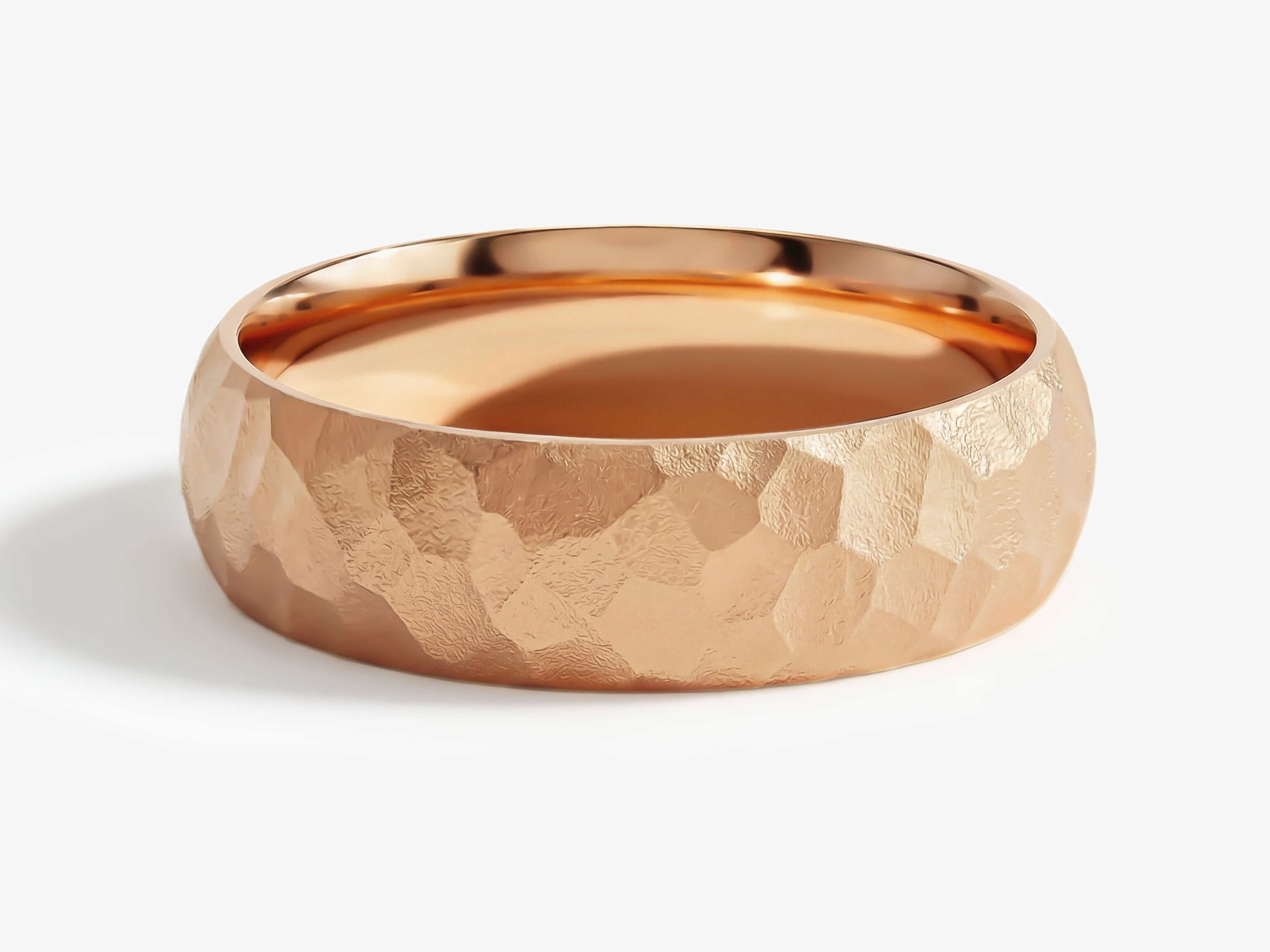 6mm Hammered Dome Wedding Band