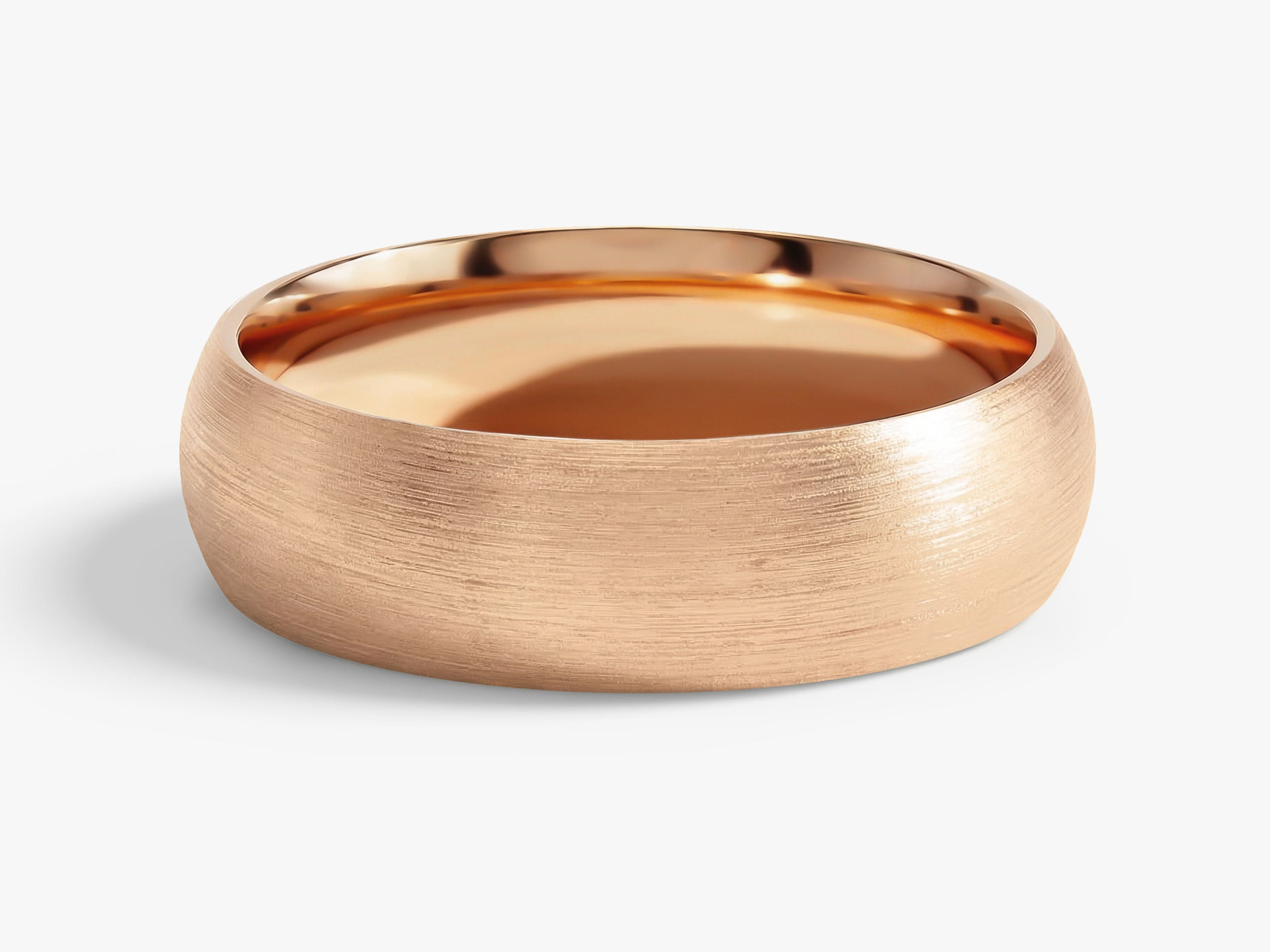 6mm Classic Dome Wedding Band - Matte Brushed