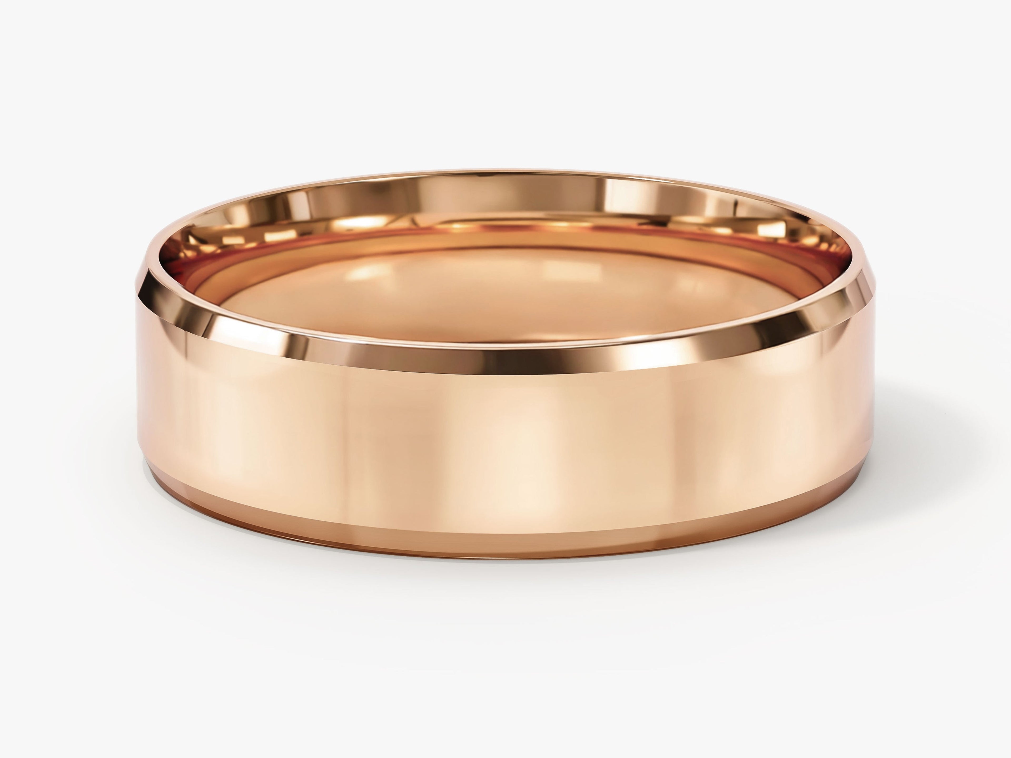 6mm Beveled Edge Wedding Band
