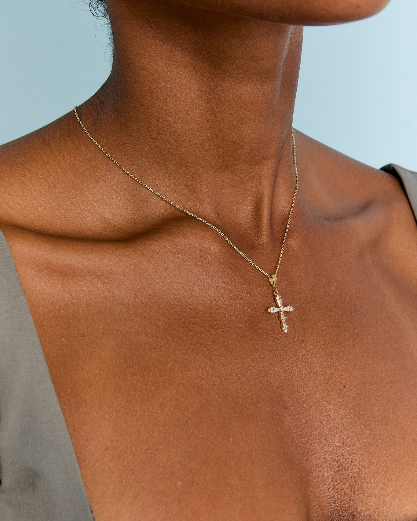 Dainty Cross Necklace - 925k Sterling Silver