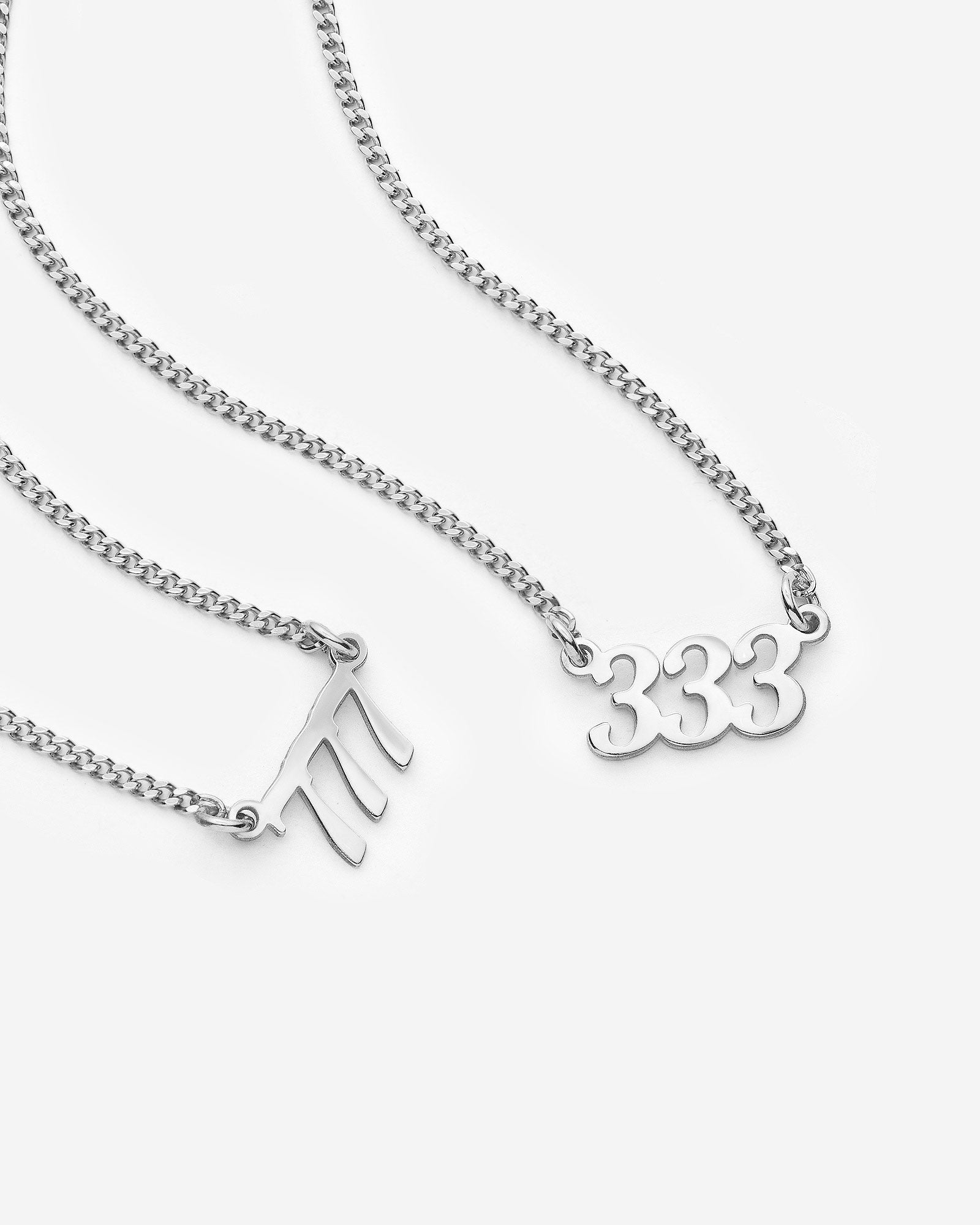 Angel Number Layered Gold Necklace – 222 333 444 - 925k Sterling Silver