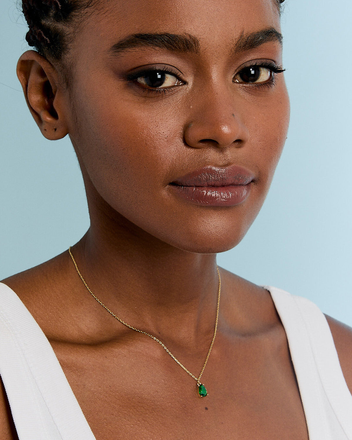 Dainty Silver Birthstone Necklace for Mom - 925k Sterling Silver