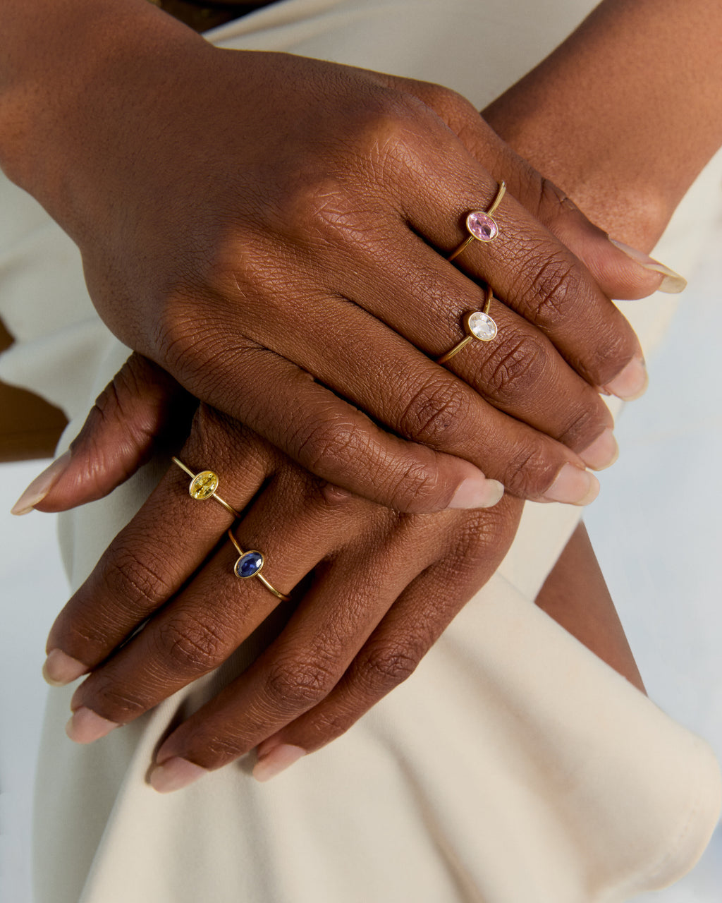 Personalized Dainty Birthstone Ring, Everyday Ring - 18k Gold Vermeil