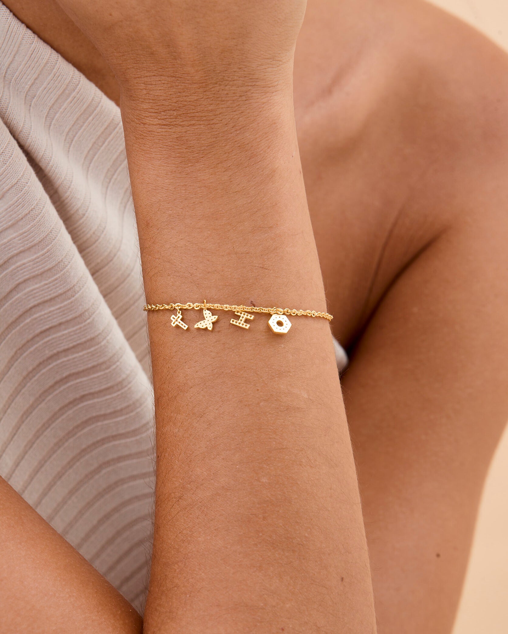 Personalized Charm Bracelet - 925k Sterling Silver