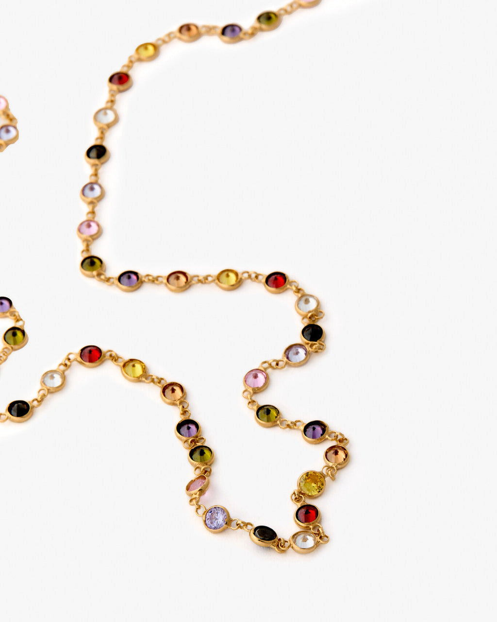 Multi Stone Necklace - 925k Sterling Silver