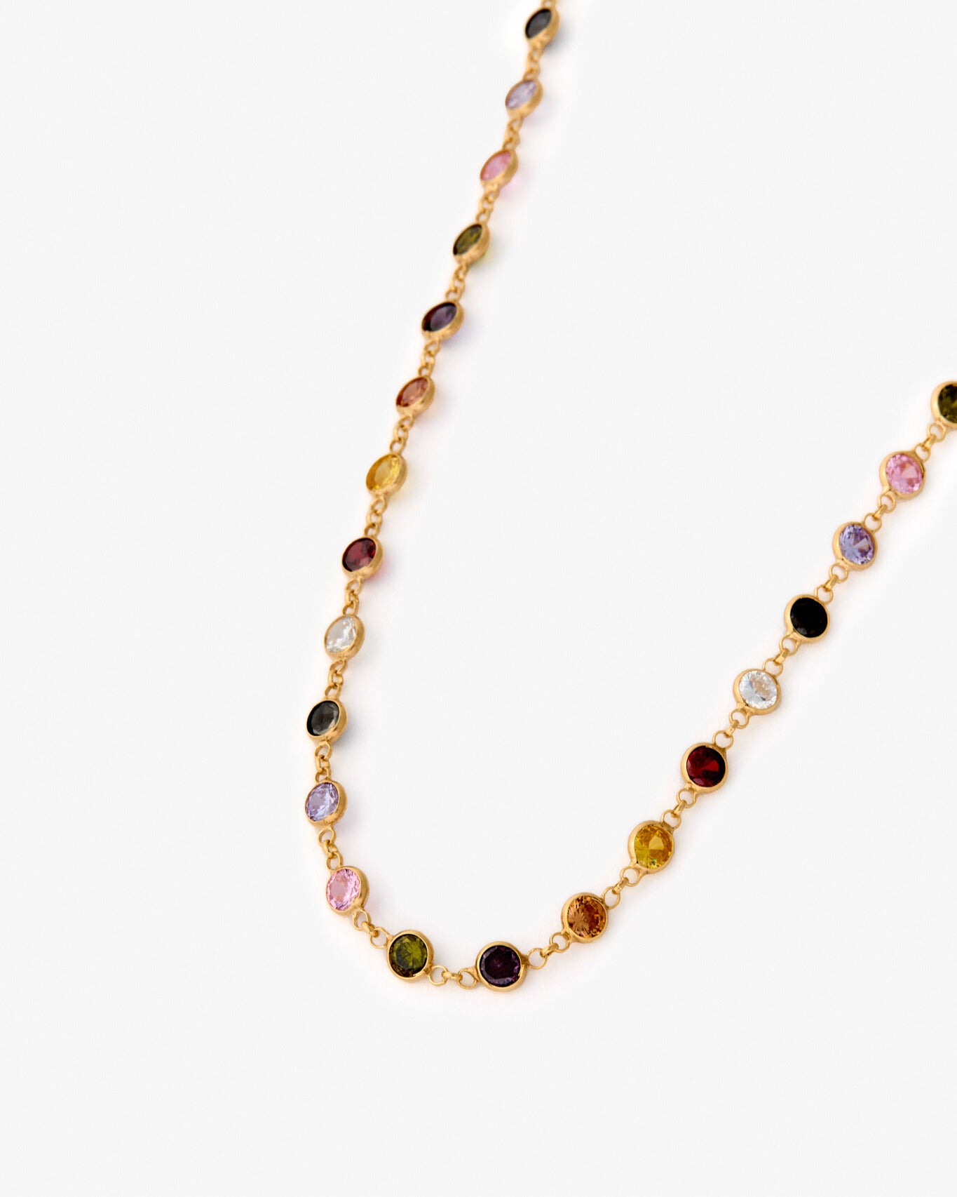 Multi Stone Necklace - Colorful Necklace