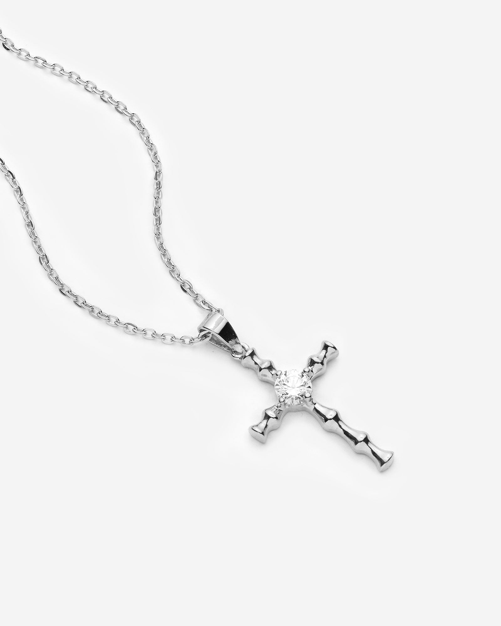 Cz Cross Necklace Elegant Faith Inspired Design - 925k Sterling Silver