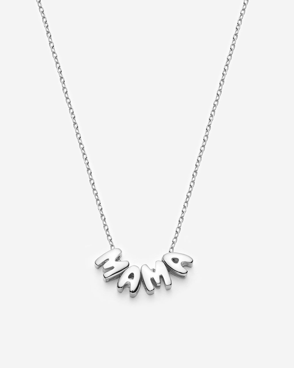 Bubble Initial MAMA Necklace - 925k Sterling Silver