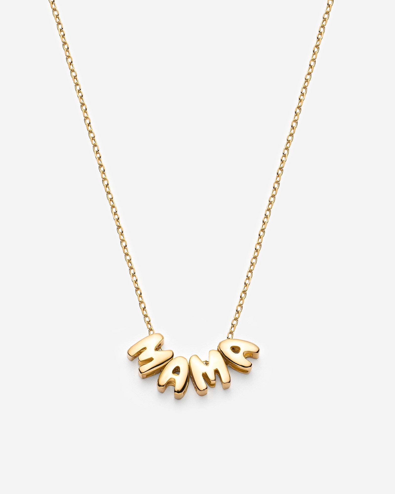 Bubble Initial MAMA Necklace - 18k Gold Vermeil