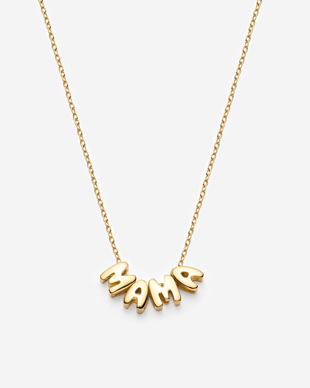 Bubble Initial MAMA Necklace - Mom Jewelry