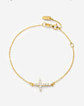 Dainty Gemstone Cross Bracelet - Cross Jewelry