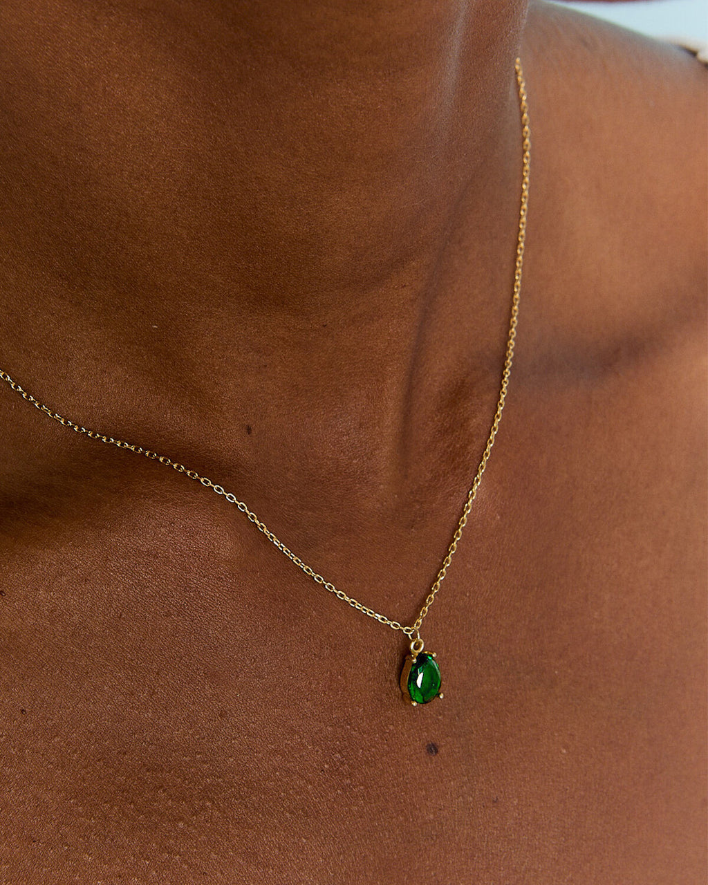 Dainty Silver Birthstone Necklace for Mom - 925k Sterling Silver