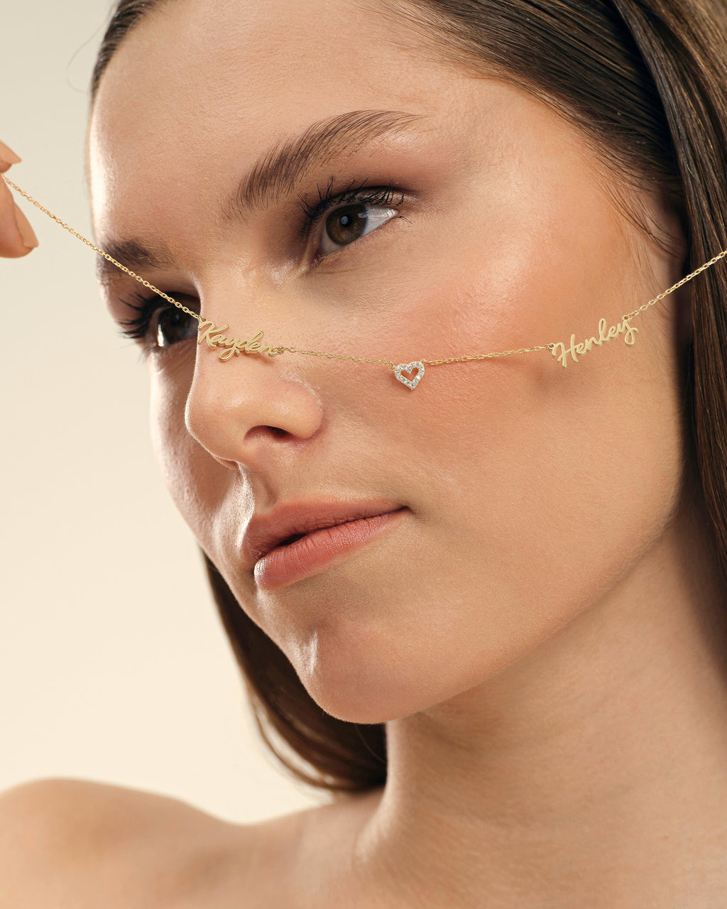 Custom Multiple Name Necklace, Personalized Gift - 925k Sterling Silver