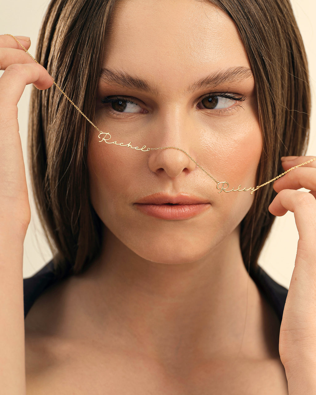 Custom Multi Name Signature Necklace - 18k Gold Vermeil