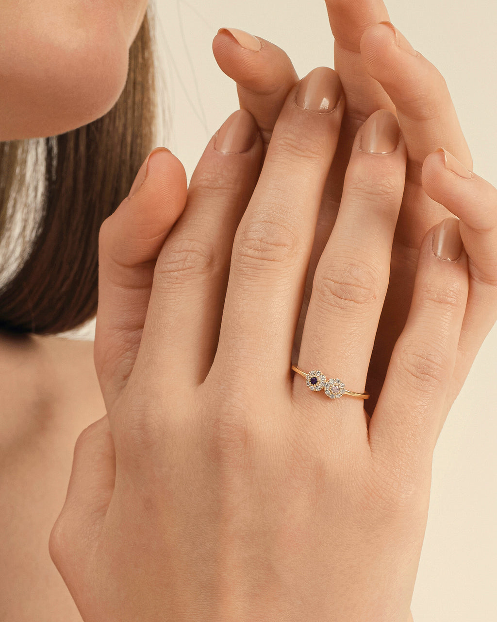 Birthstone Ring, Personalized Family Birthstone Jewelry for Mom & Her - 18k Gold Vermeil