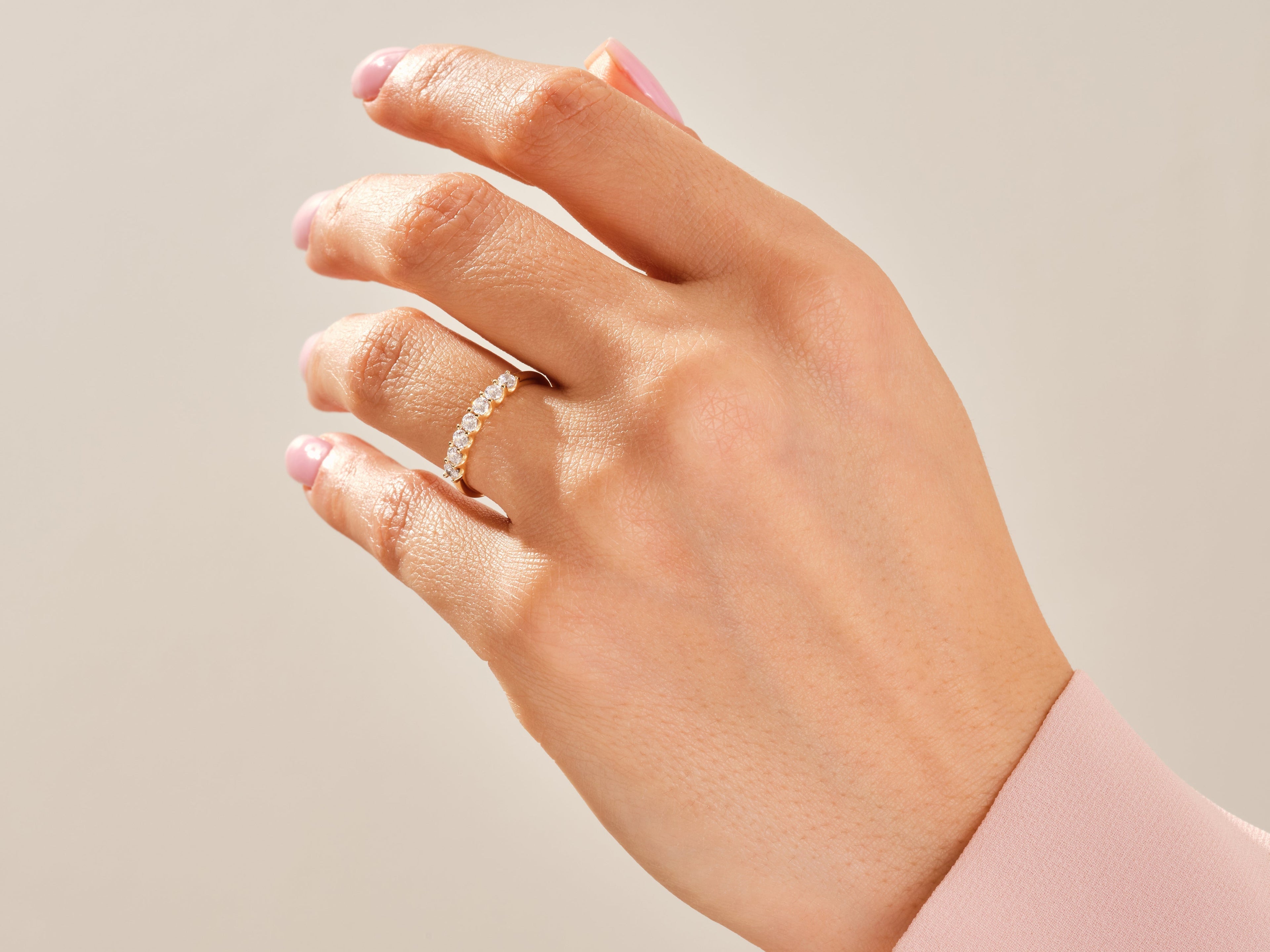 U-Prong Seven Stone Anniversary Band (0.35 CT TW)