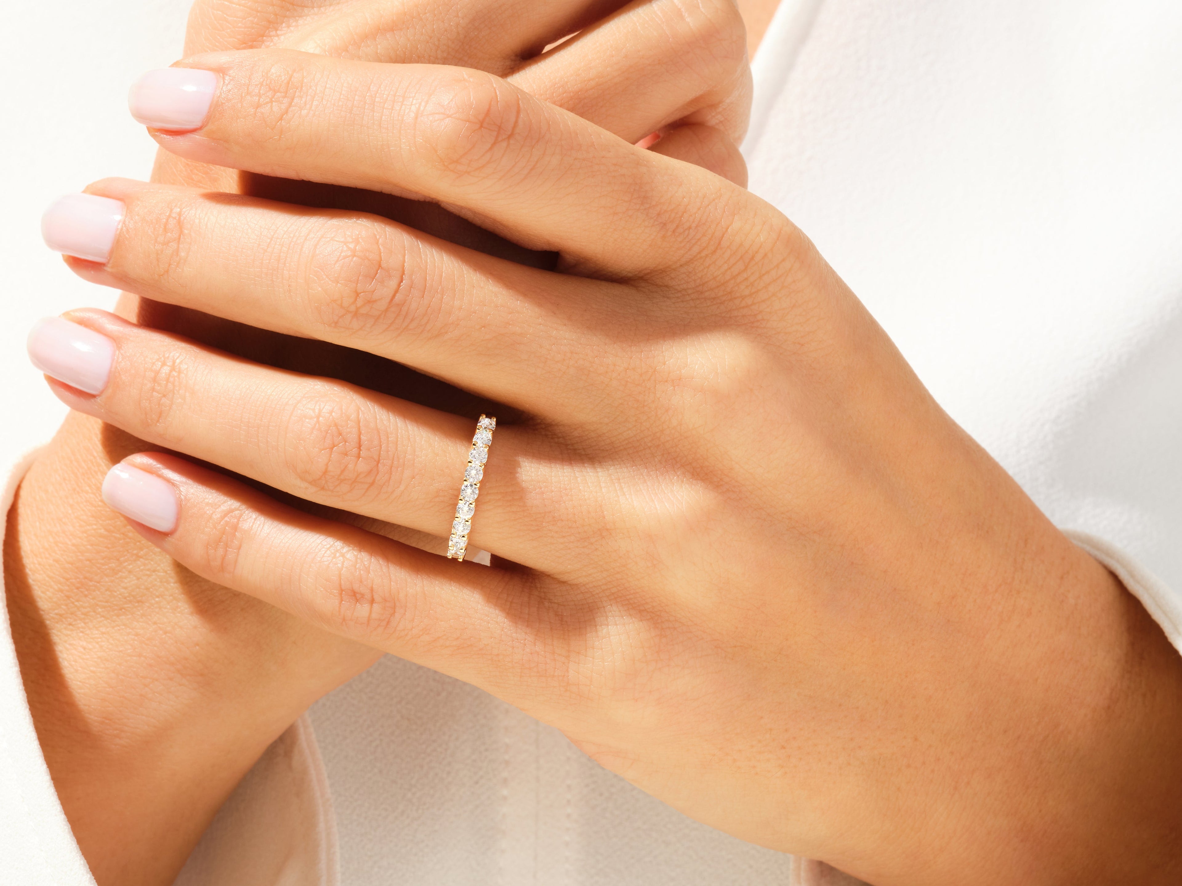 Classic Nine Stone Anniversary Band (0.45 CT TW)