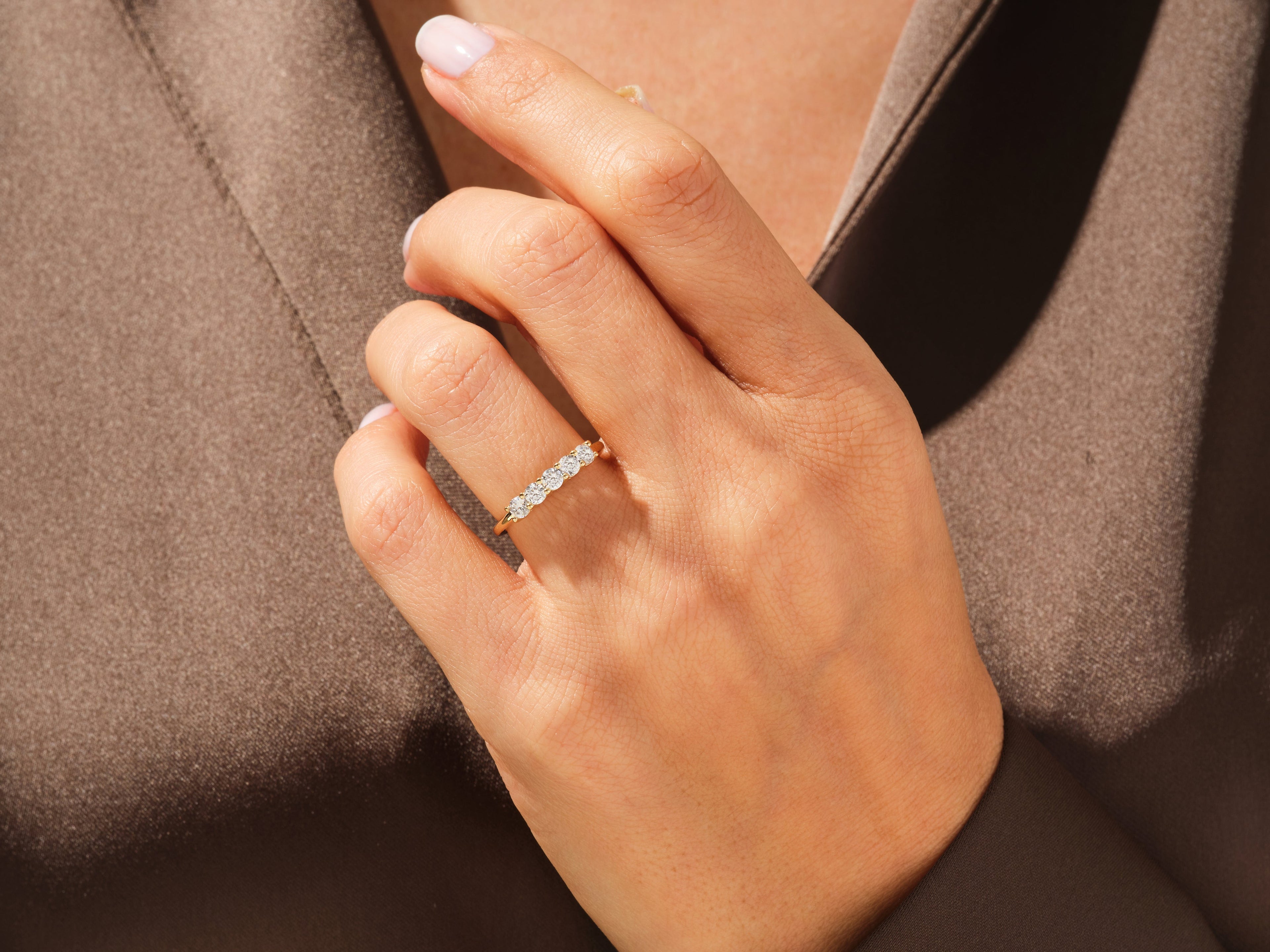 Classic Five Stone Anniversary Band (0.50 CT TW)