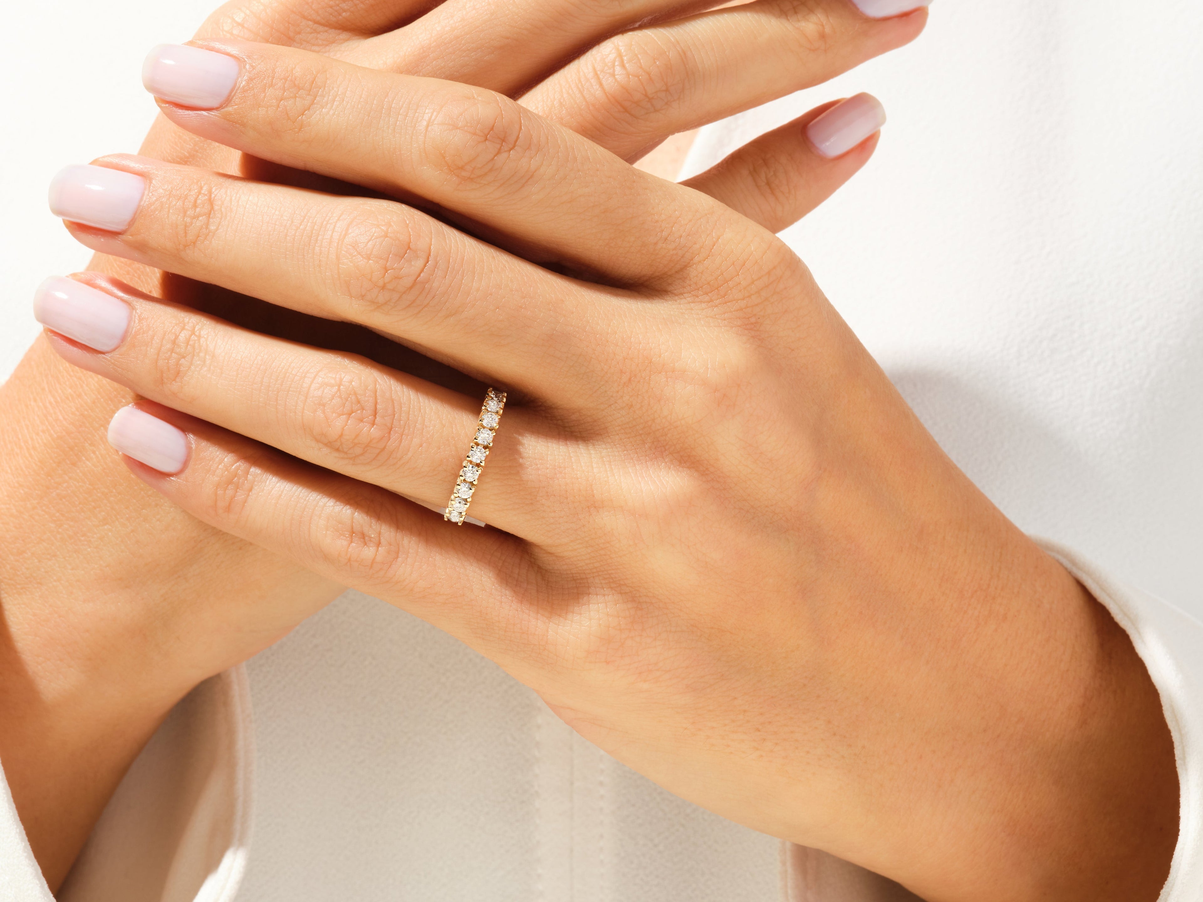 Nine Stone Basket Anniversary Band (0.45 CT TW)