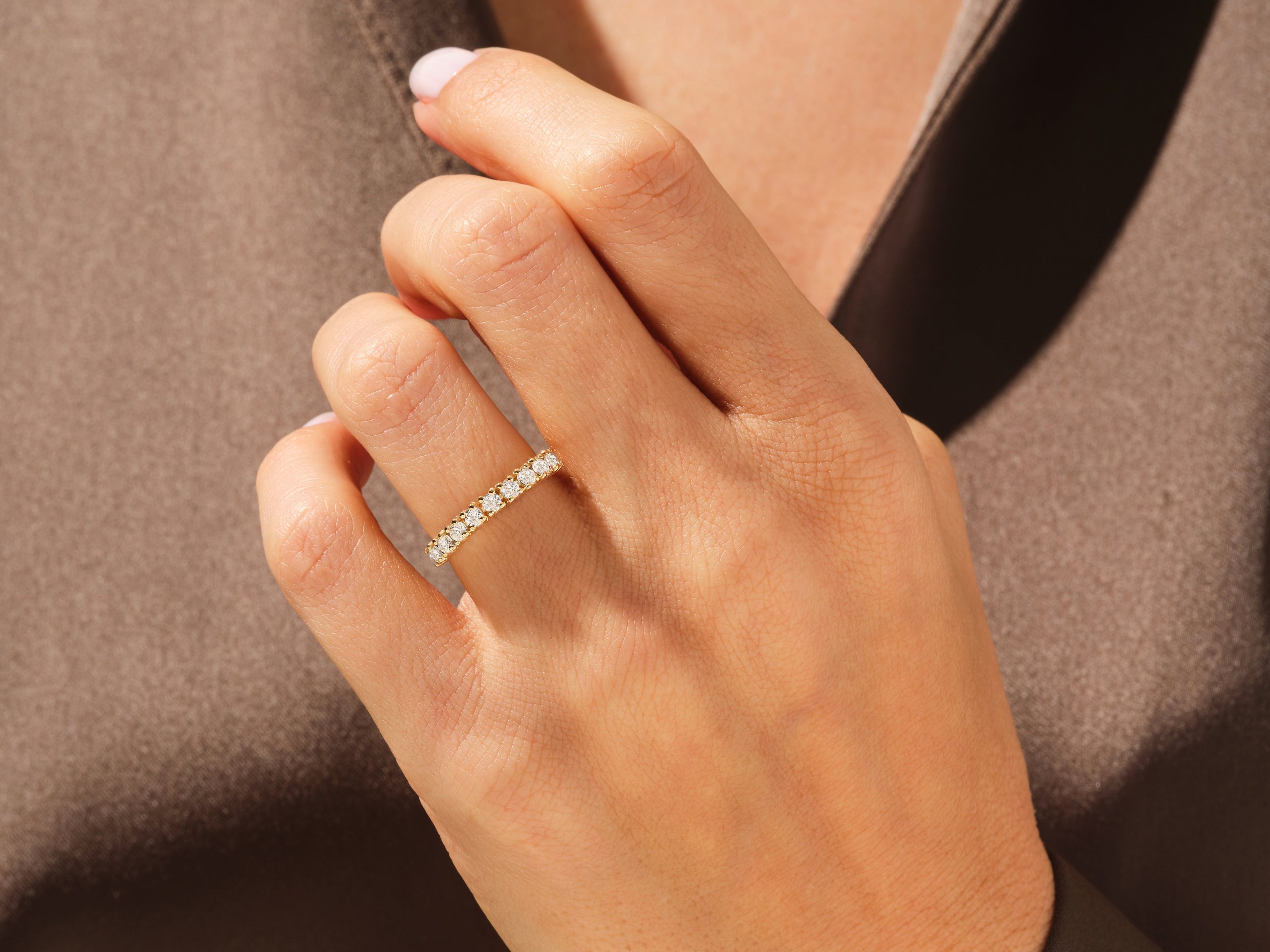 Nine Stone Basket Anniversary Band (0.45 CT TW)