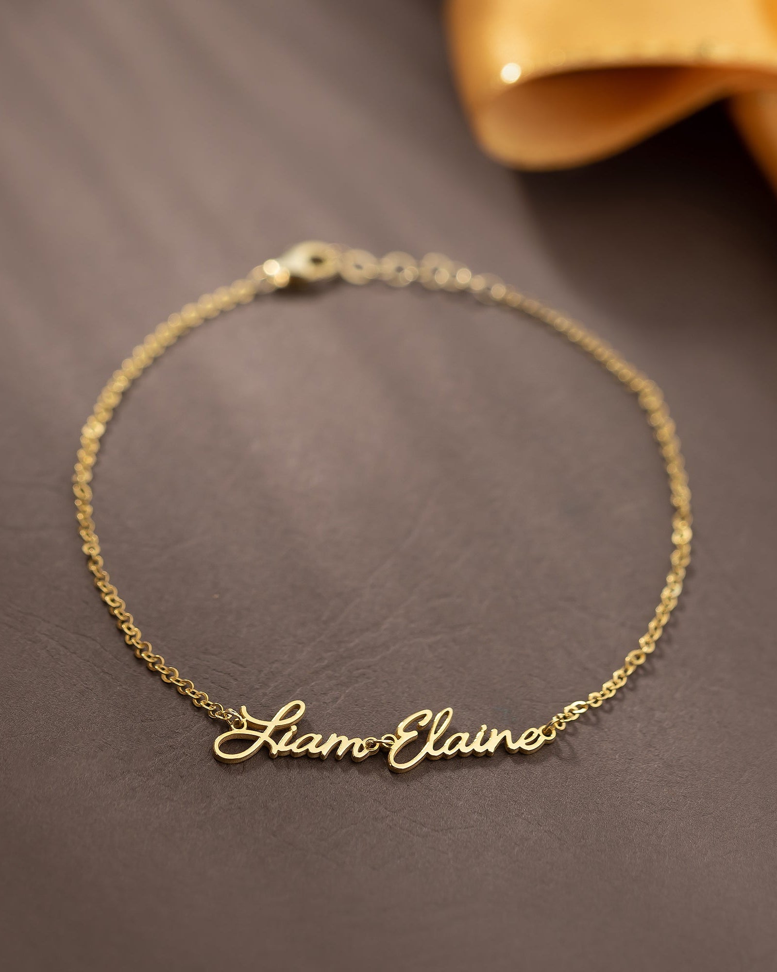 Two Name Bracelet - Personalized Double Name Jewelry - Custom Gift for Her