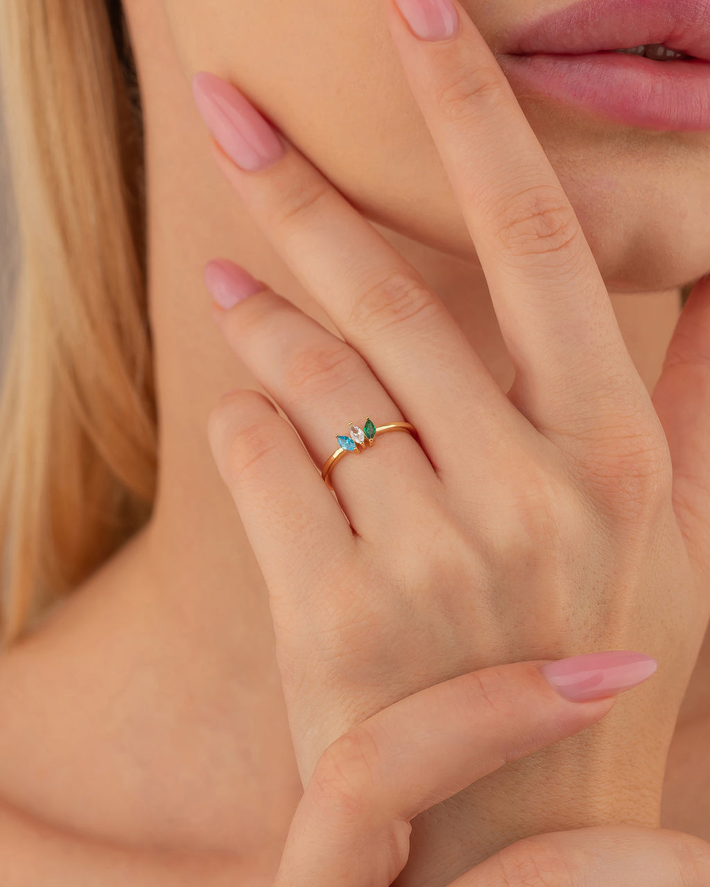 Birthstone Ring - Multi Stone Family Ring - Colorful Gem Jewelry Gift