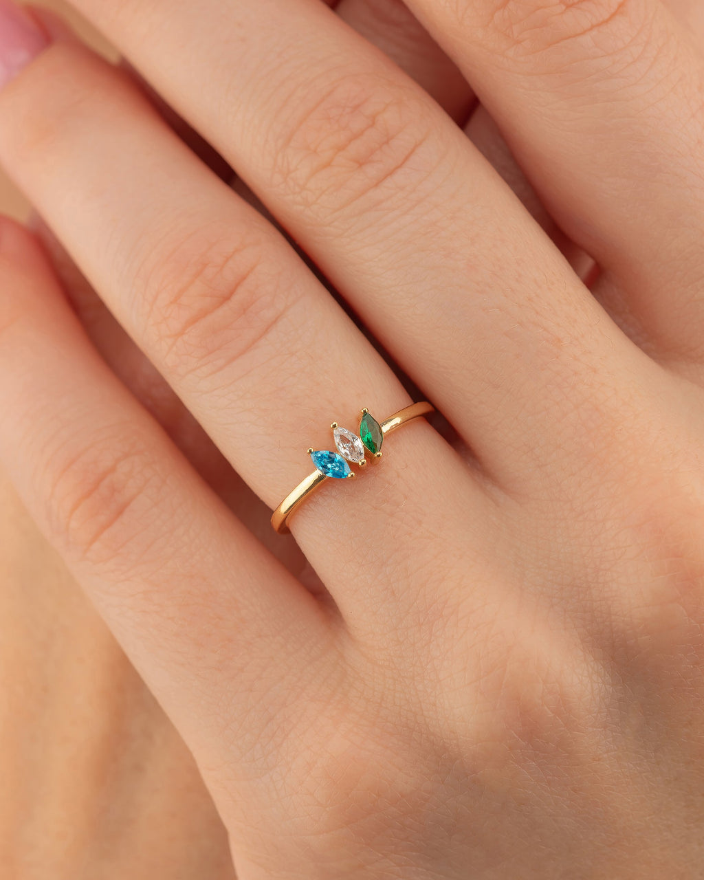 Birthstone Ring - Multi Stone Family Ring - Colorful Gem Jewelry Gift