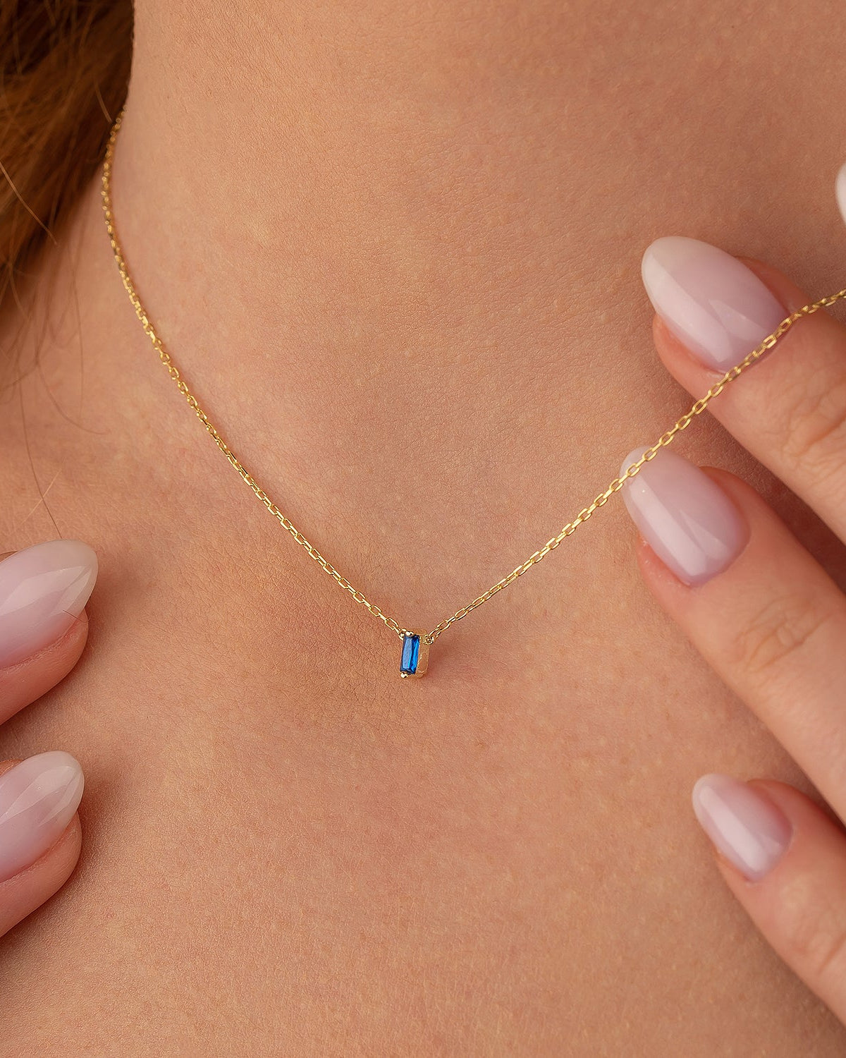 Family Birthstone Necklace, Multi Stone Bar Necklace - 925k Sterling Silver