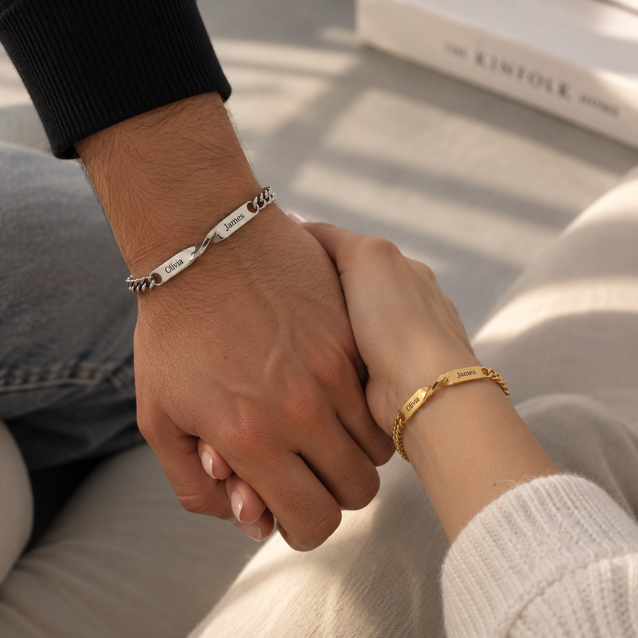 Personalized Couple Bracelets – Set of 2