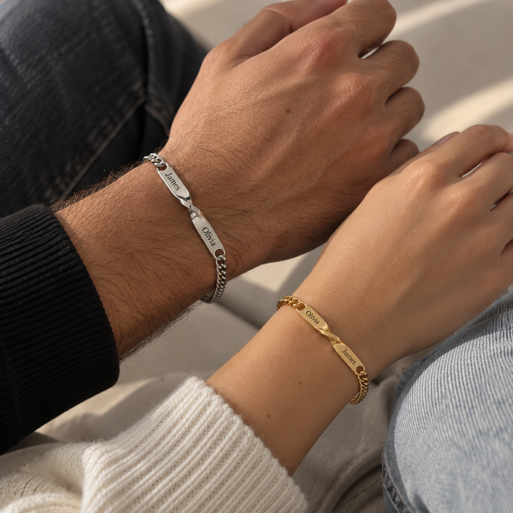 Personalized Couple Bracelets – Set of 2