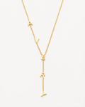 Personalized Gold Name Lariat Necklace - Dainty Letter Jewelry