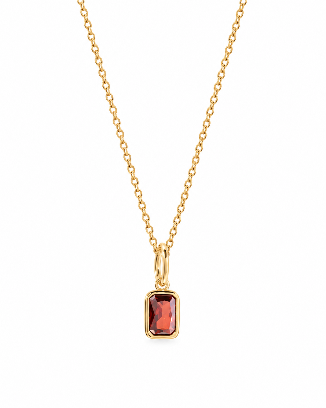 Gold Birthstone Pendant Necklace | Dainty Gemstone Jewelry