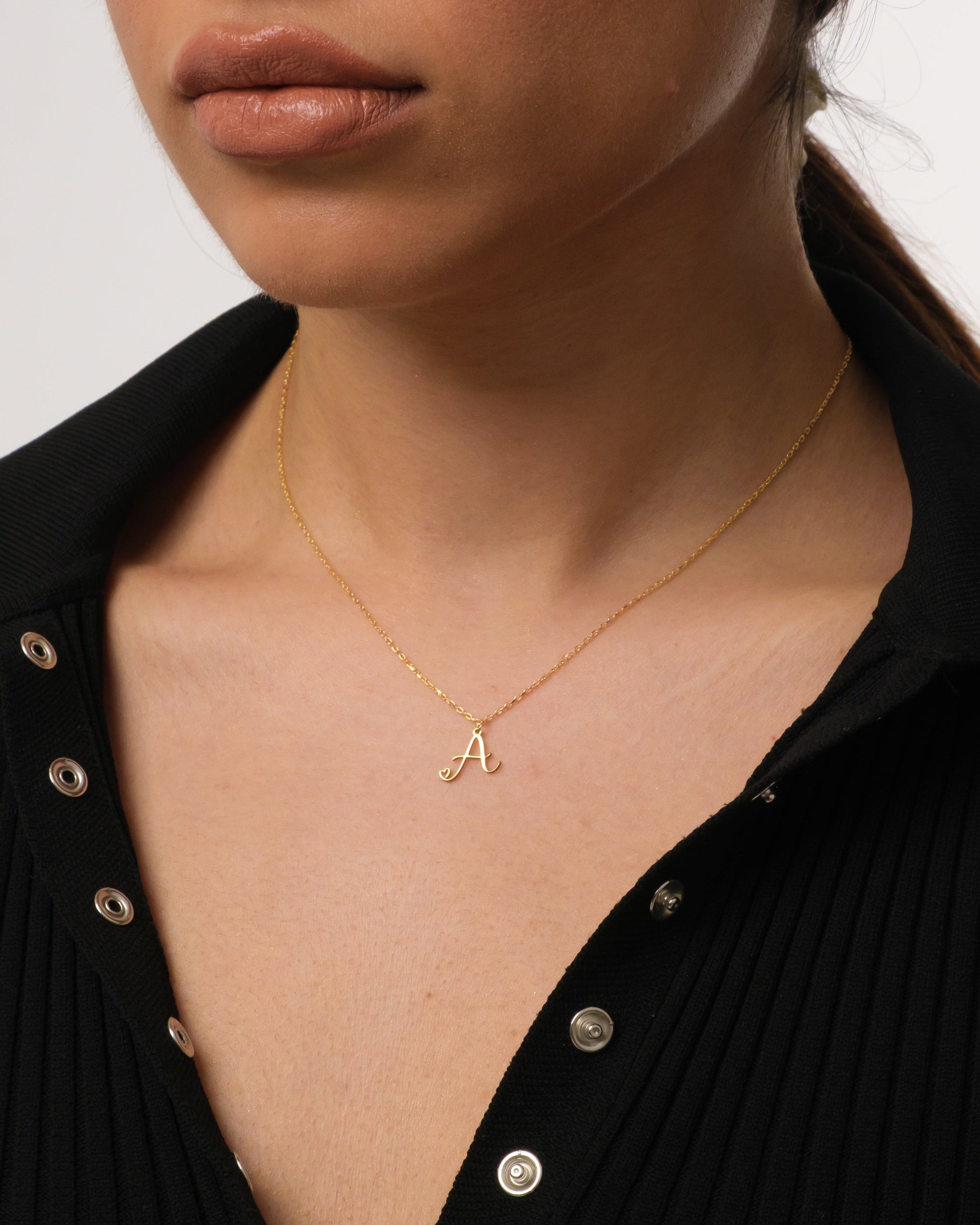 Initial Necklace - Letter Pendant Jewelry - Personalized Gift for Her - 925k Sterling Silver