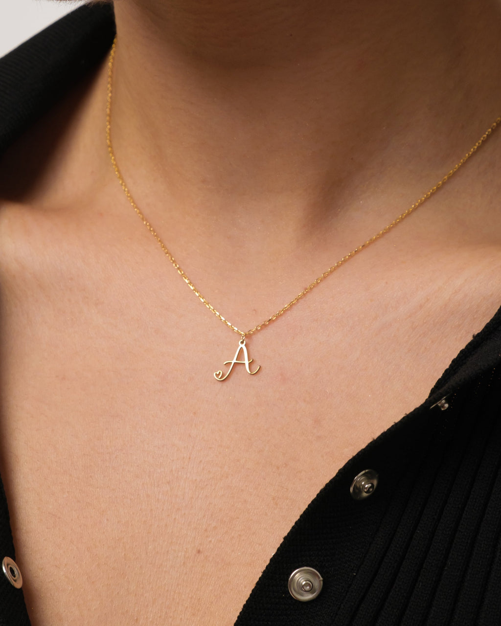 Initial Necklace - Letter Pendant Jewelry - Personalized Gift for Her - 925k Sterling Silver